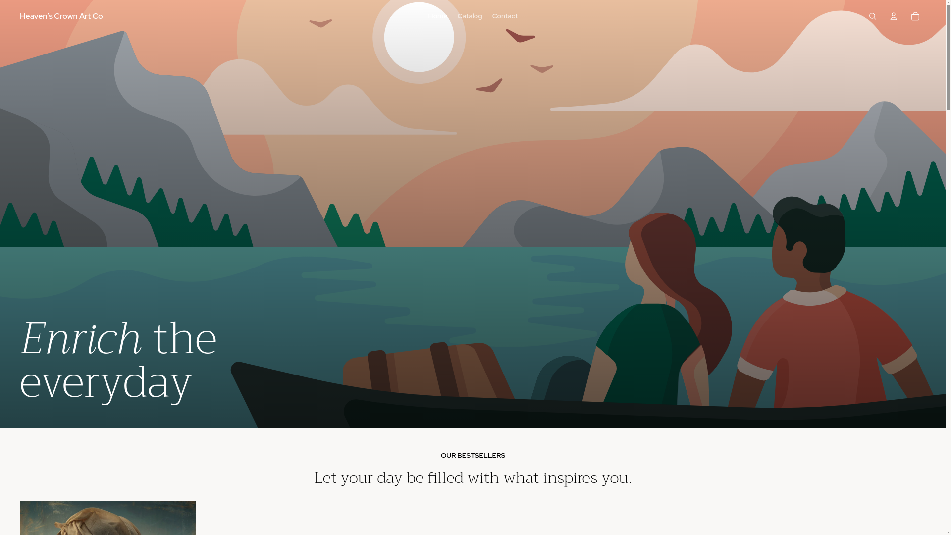 website screenshot of https://heavenscrownart.com/