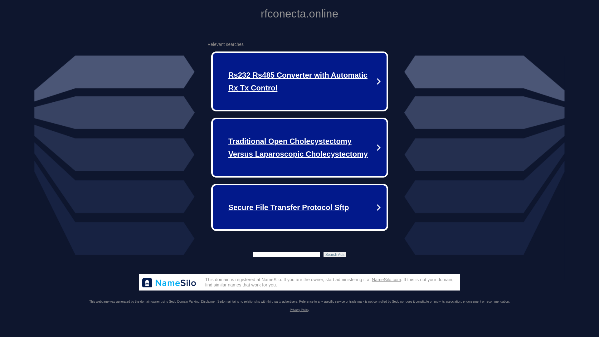 website screenshot of https://rfconecta.online/