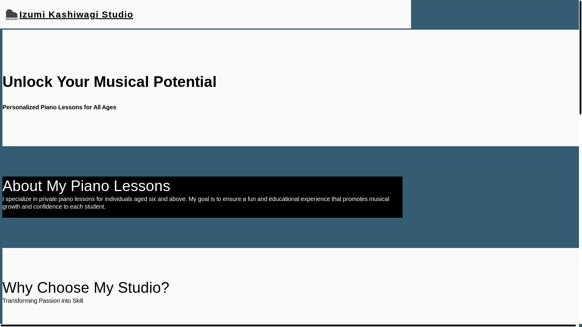 website screenshot of https://izumi-kashiwagi-studio.com/