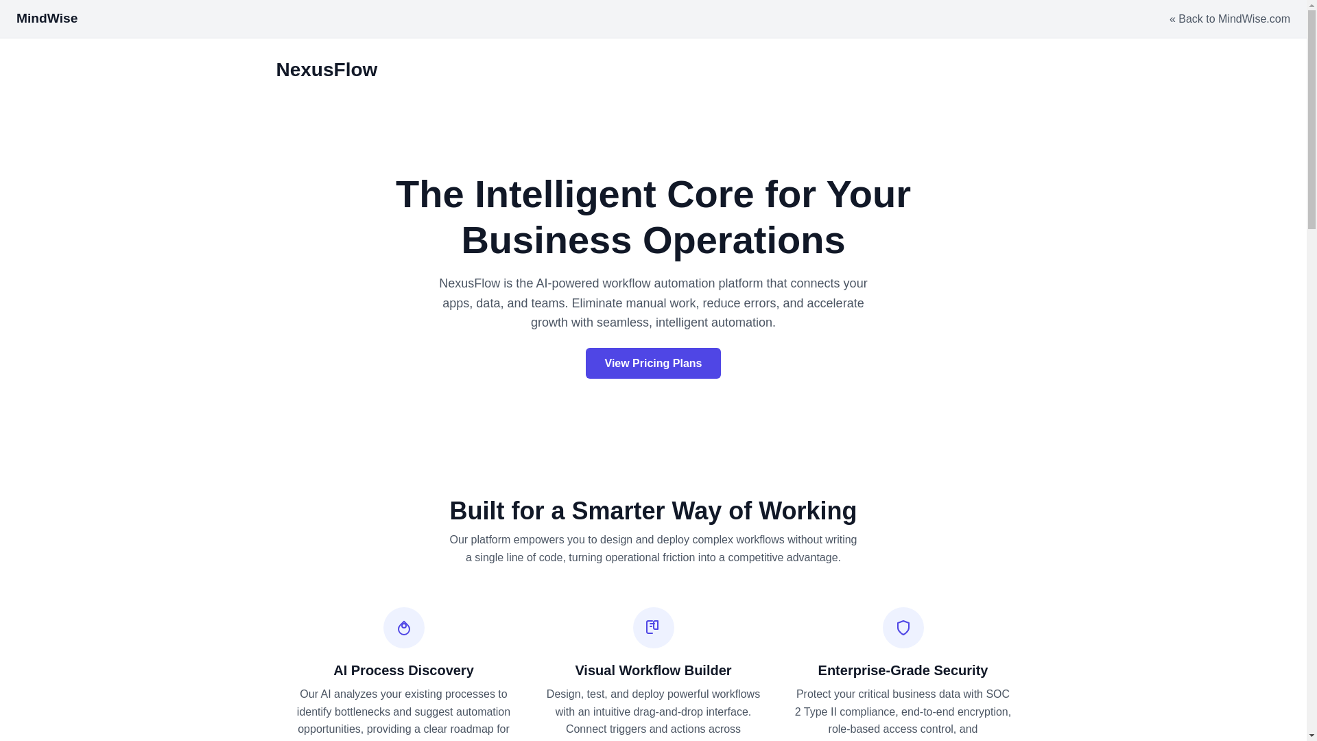 website screenshot of https://mindwise-demo.pages.dev/