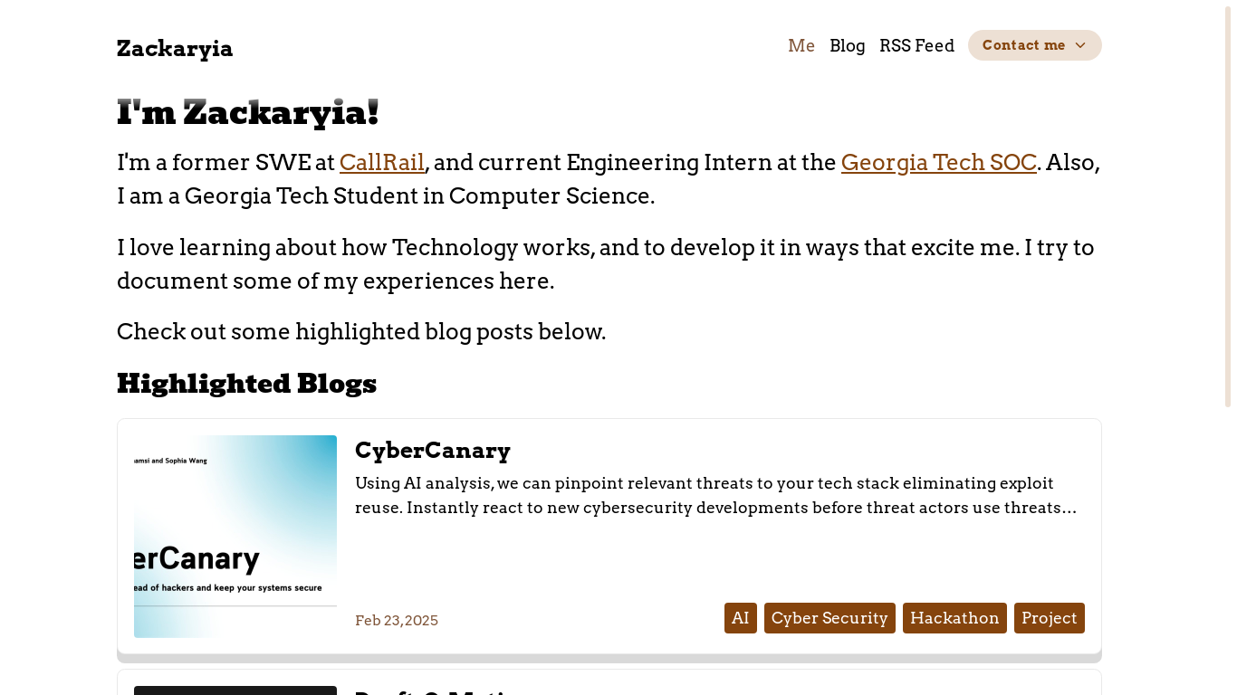 website screenshot of https://zackaryia-com.pages.dev/