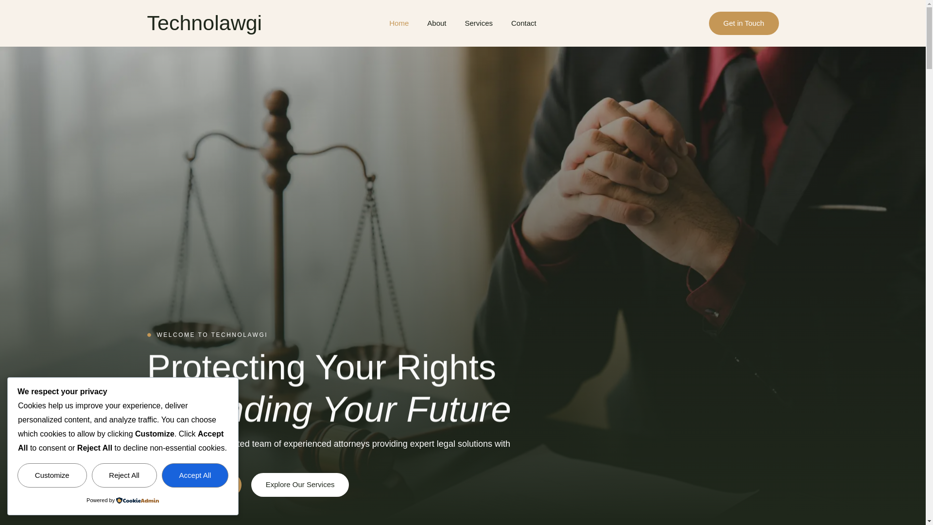 website screenshot of https://technolawgi.com/