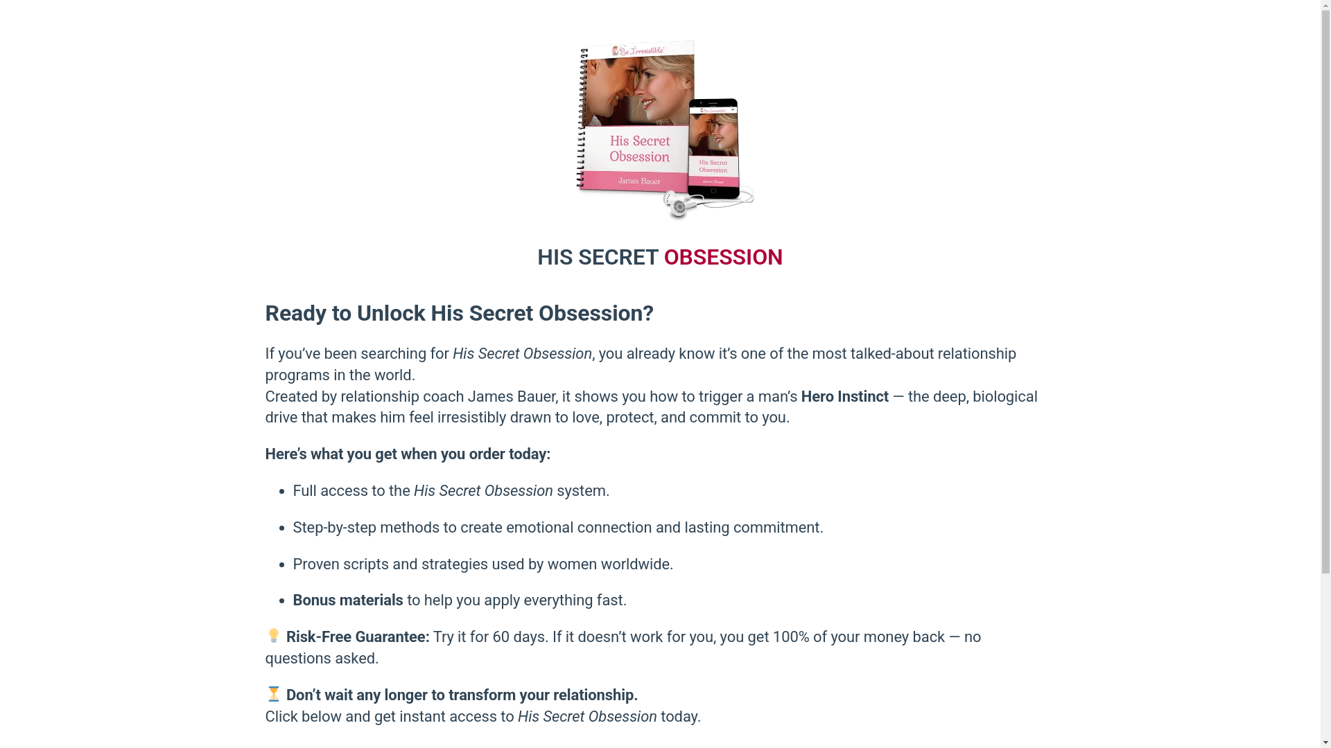 website screenshot of https://secretobsessionguide.site/