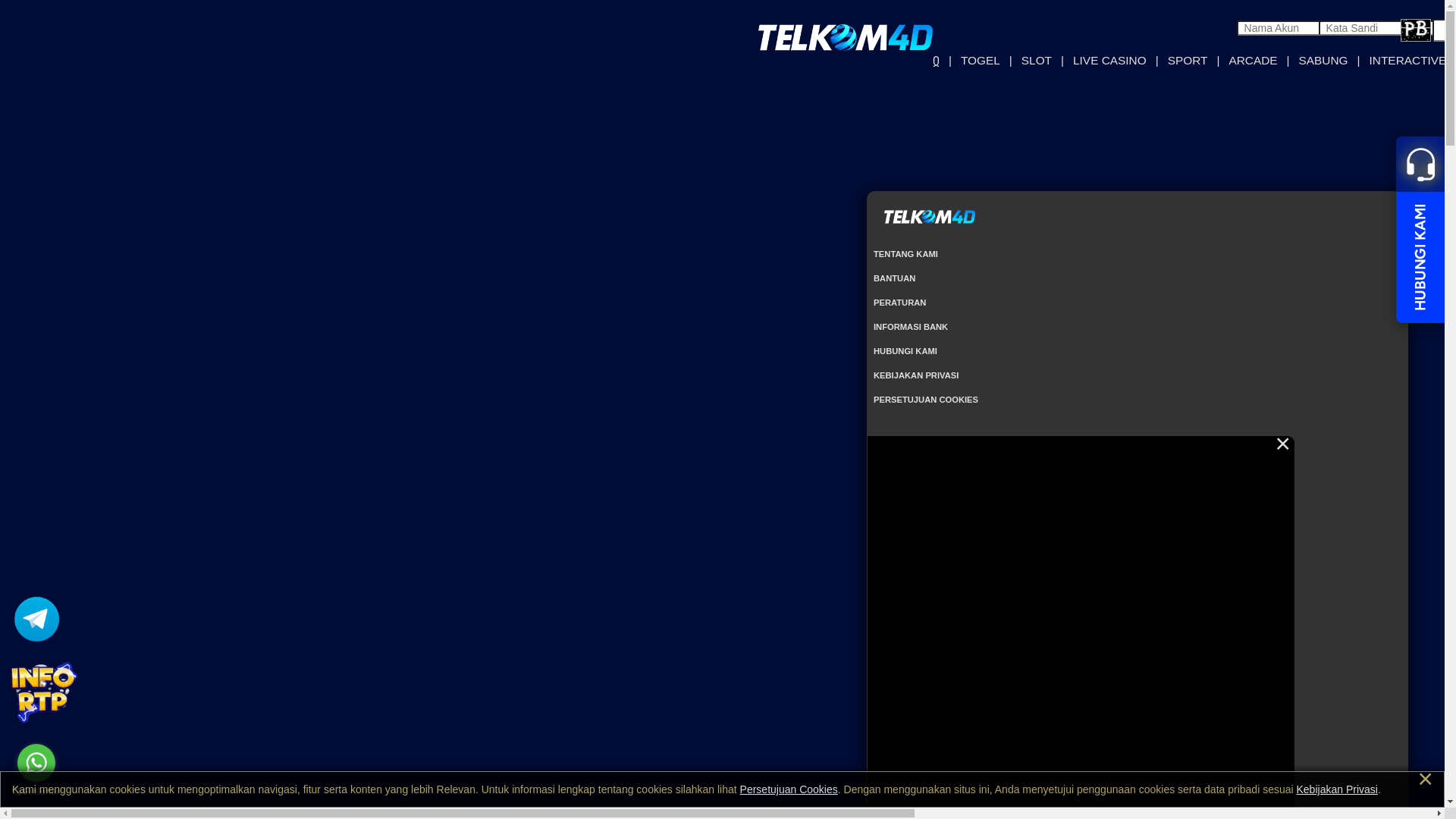 website screenshot of https://telkom4dread.site/