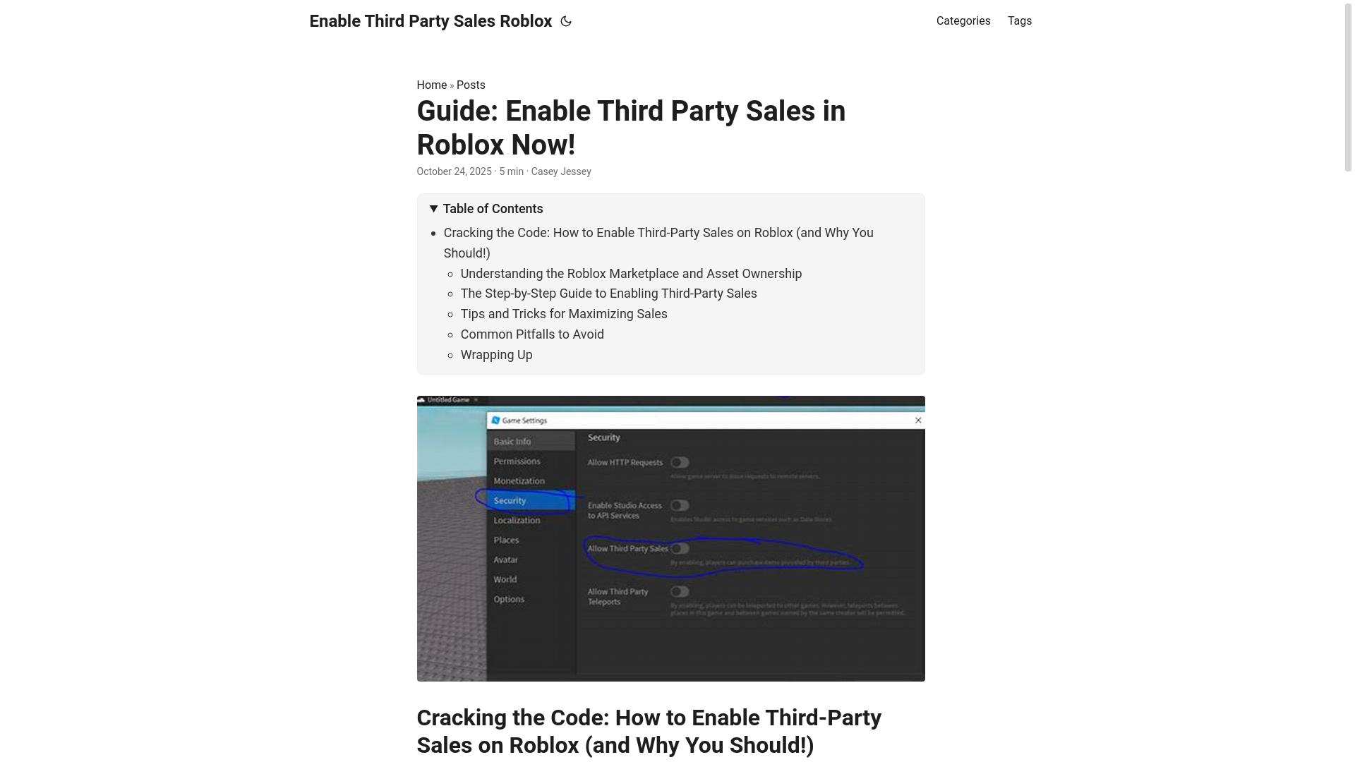 website screenshot of https://enable-third-party-sales-roblox.pages.dev/