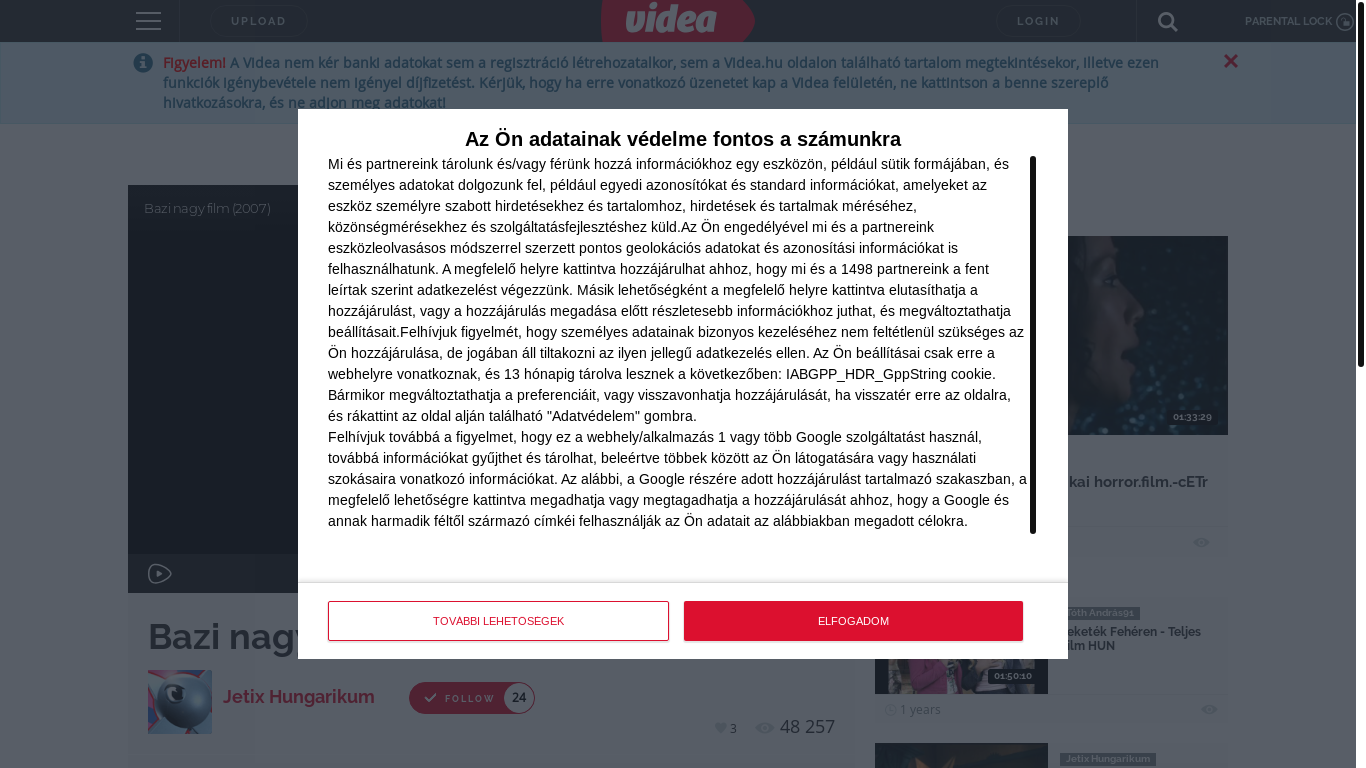 website screenshot of https://videa.hu/videok/film-animacio/bazi-nagy-film-2007-animacio-WKWpLbARweGe06EC