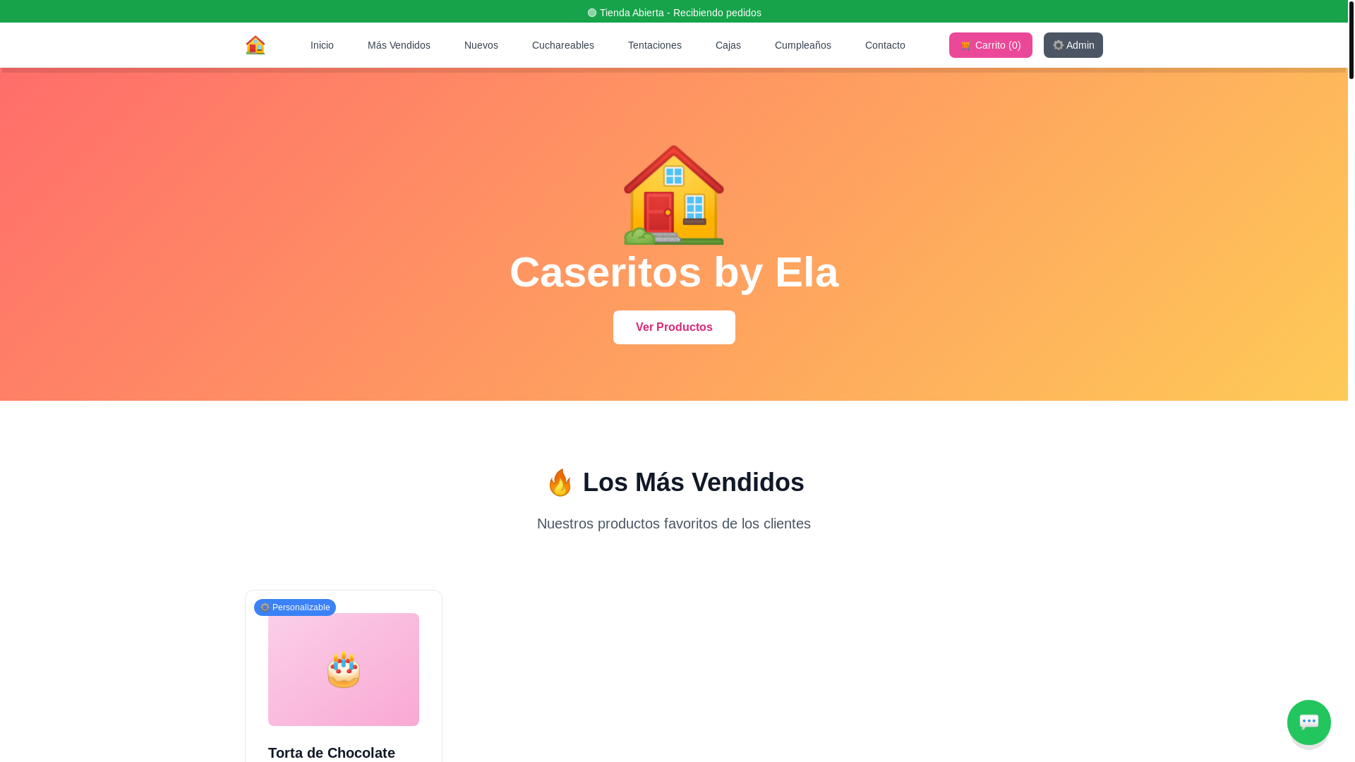 website screenshot of https://caseritos-by-ela.pages.dev/