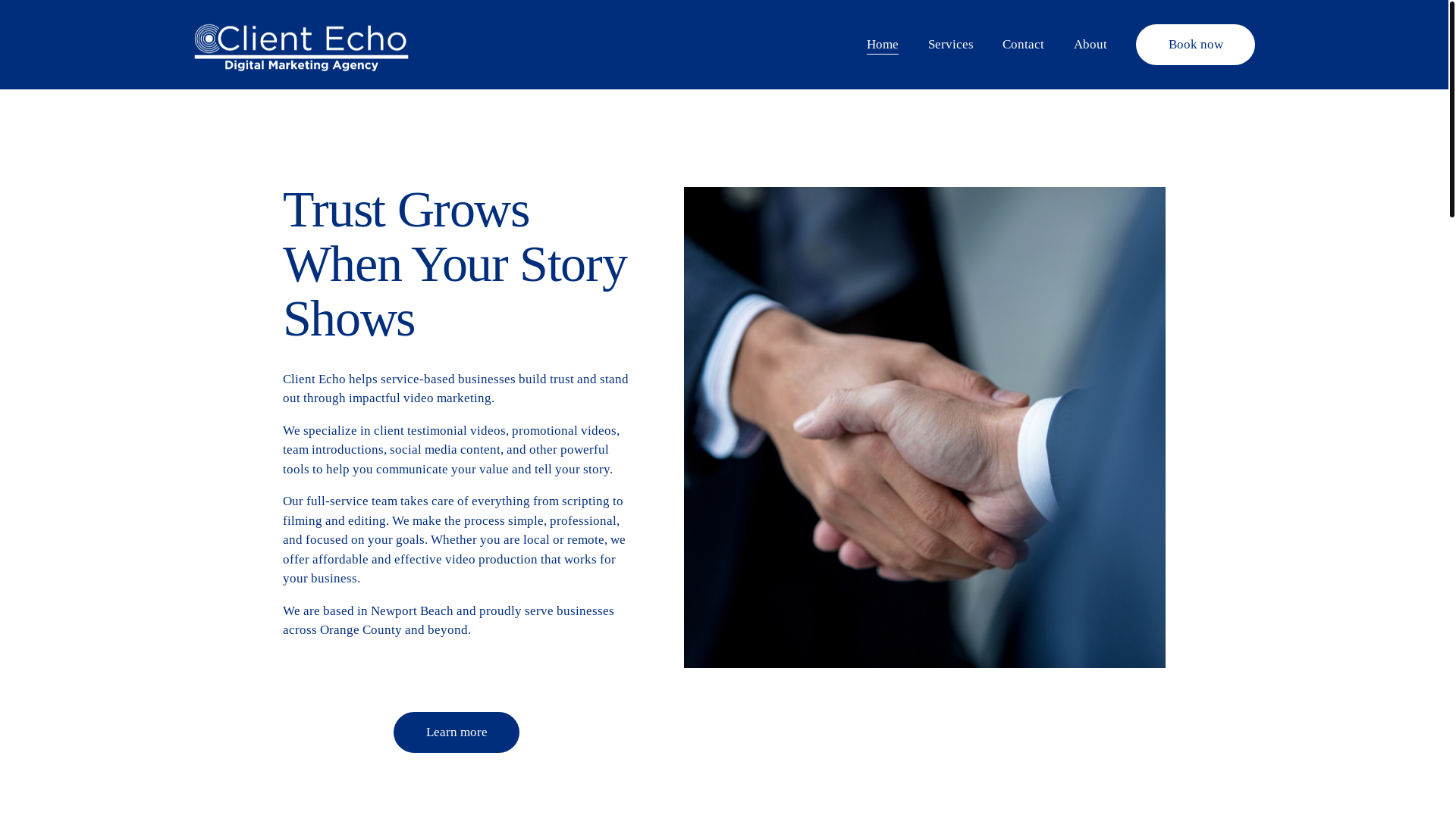 website screenshot of https://tryclientecho.com/