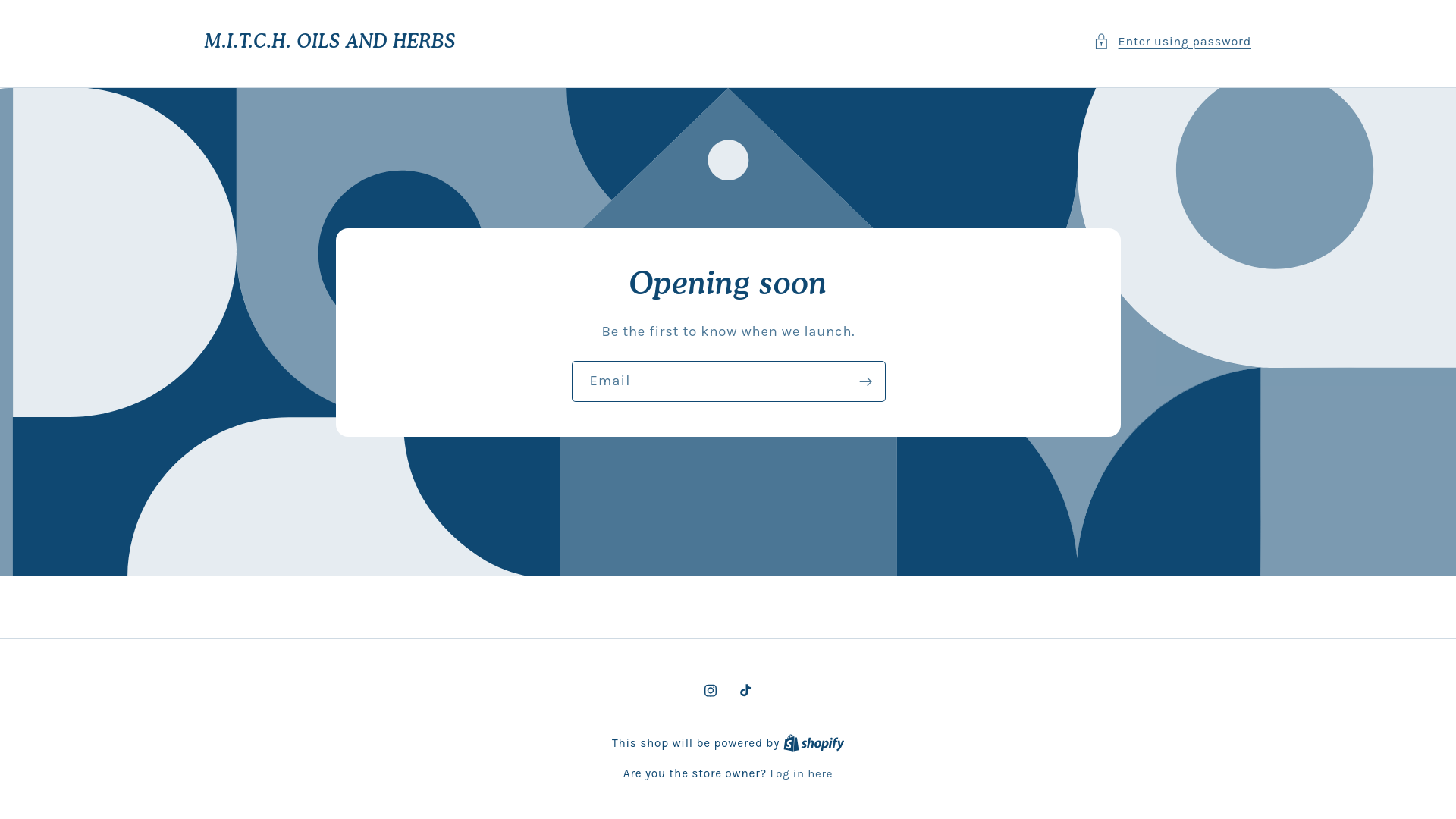 website screenshot of https://mitchherbs.com/