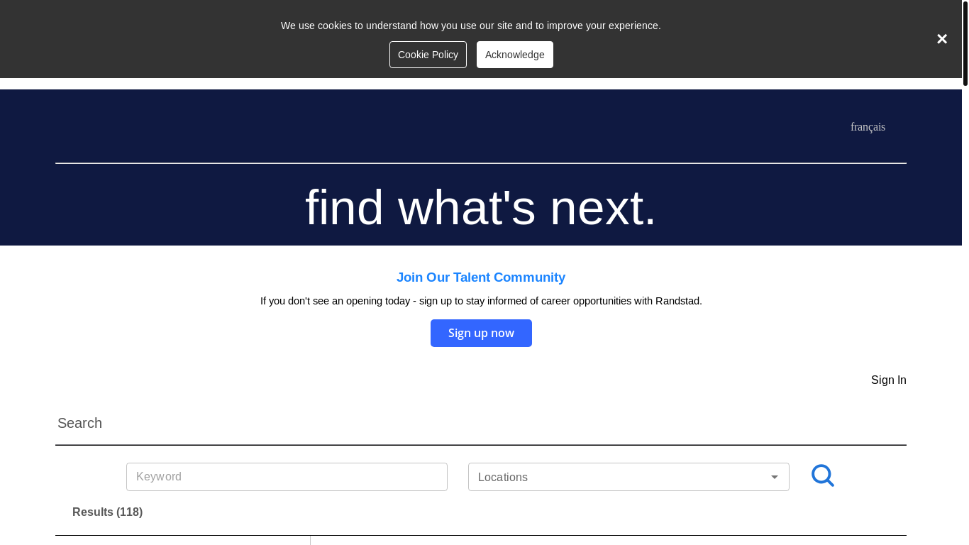 website screenshot of https://randstadnorthamerica.workgr8.com/jobs