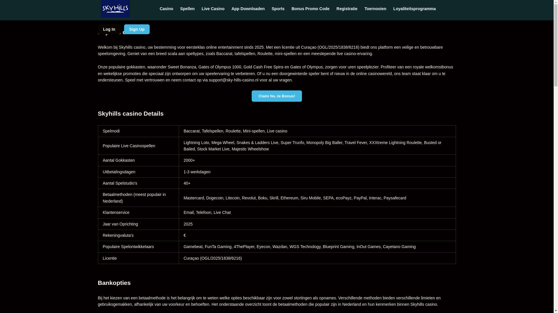 website screenshot of https://sky-hills-casino-nl.pages.dev/