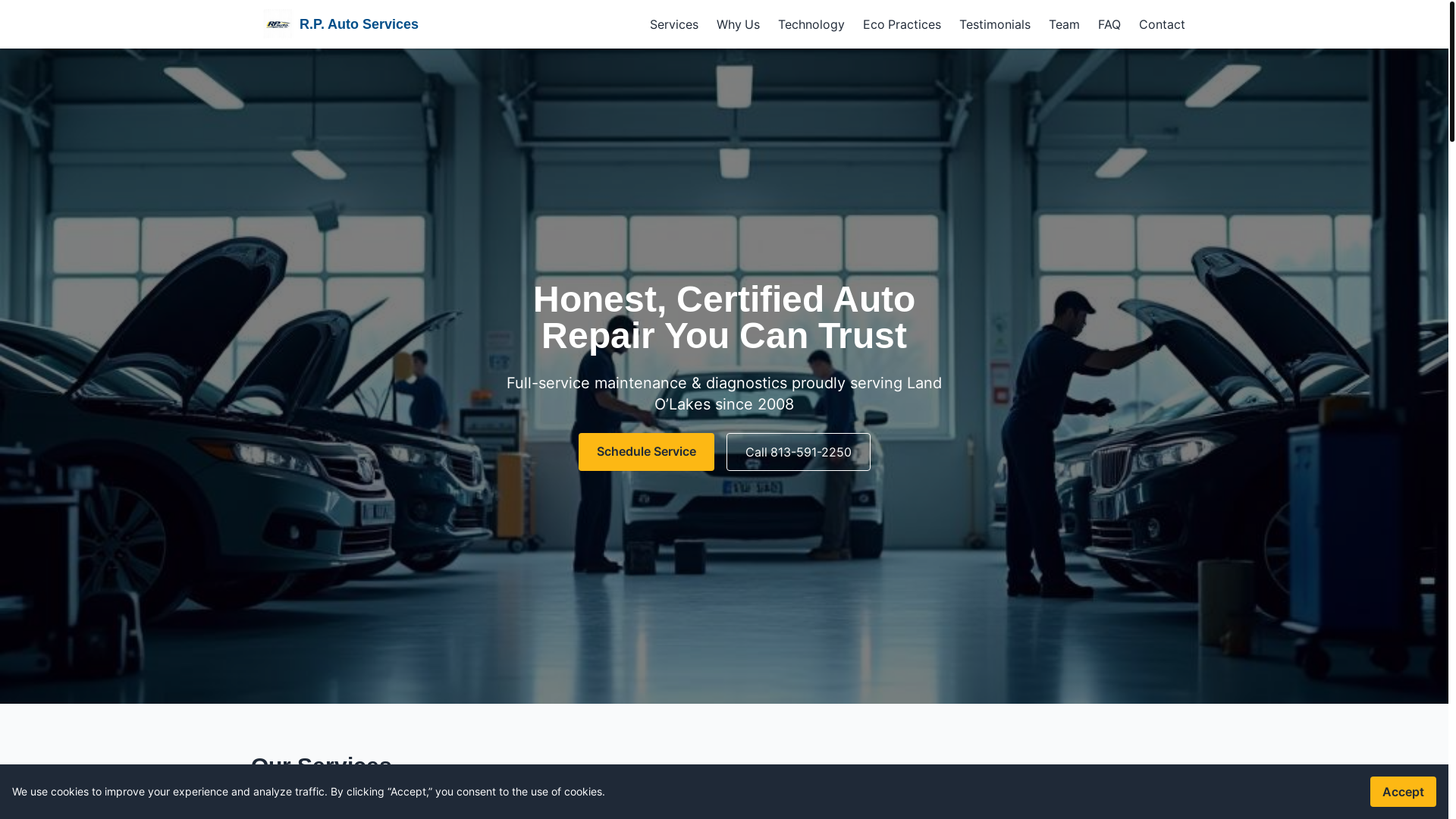 website screenshot of https://rpautoservicesfl.com/