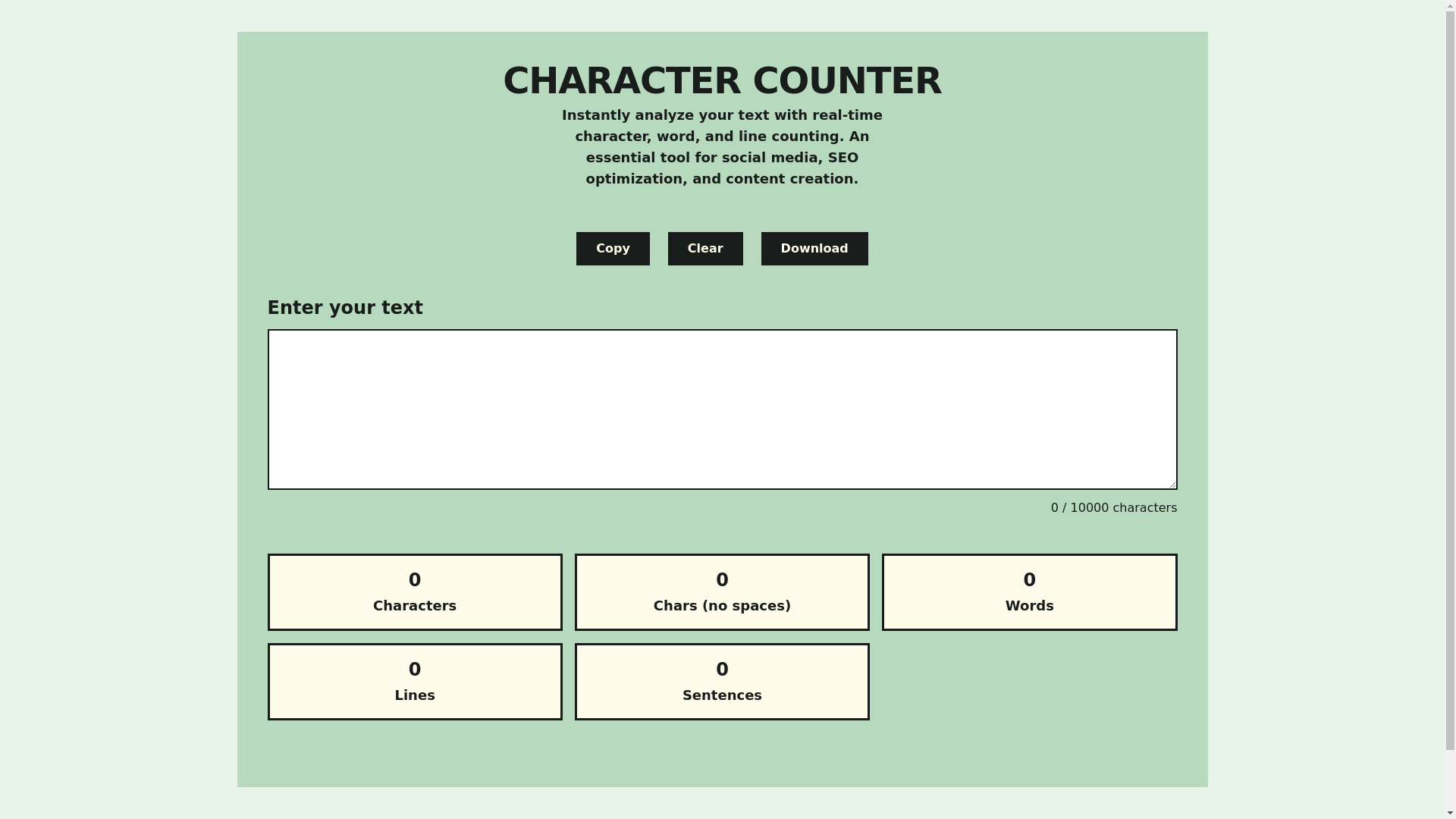website screenshot of https://char-counter.app/