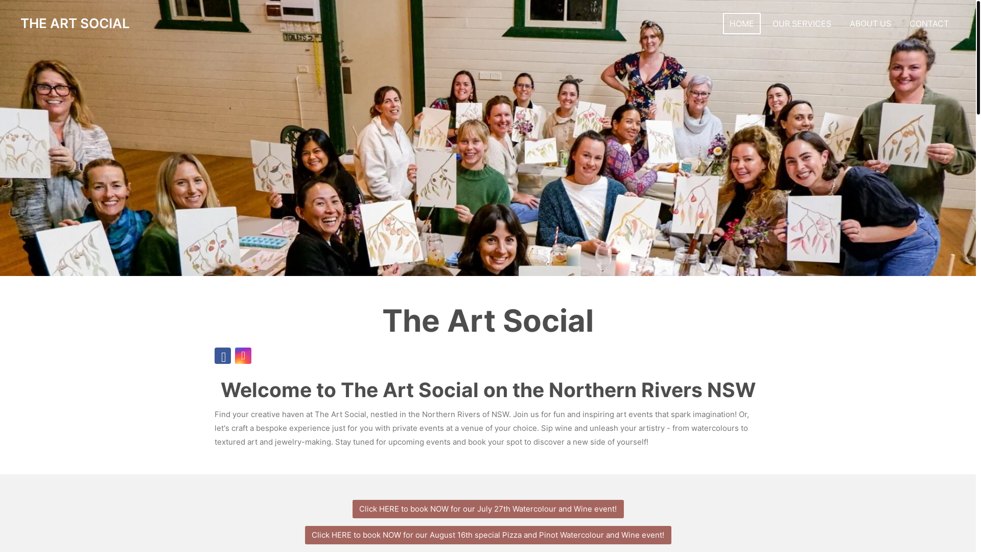 website screenshot of https://the-art-social.com/