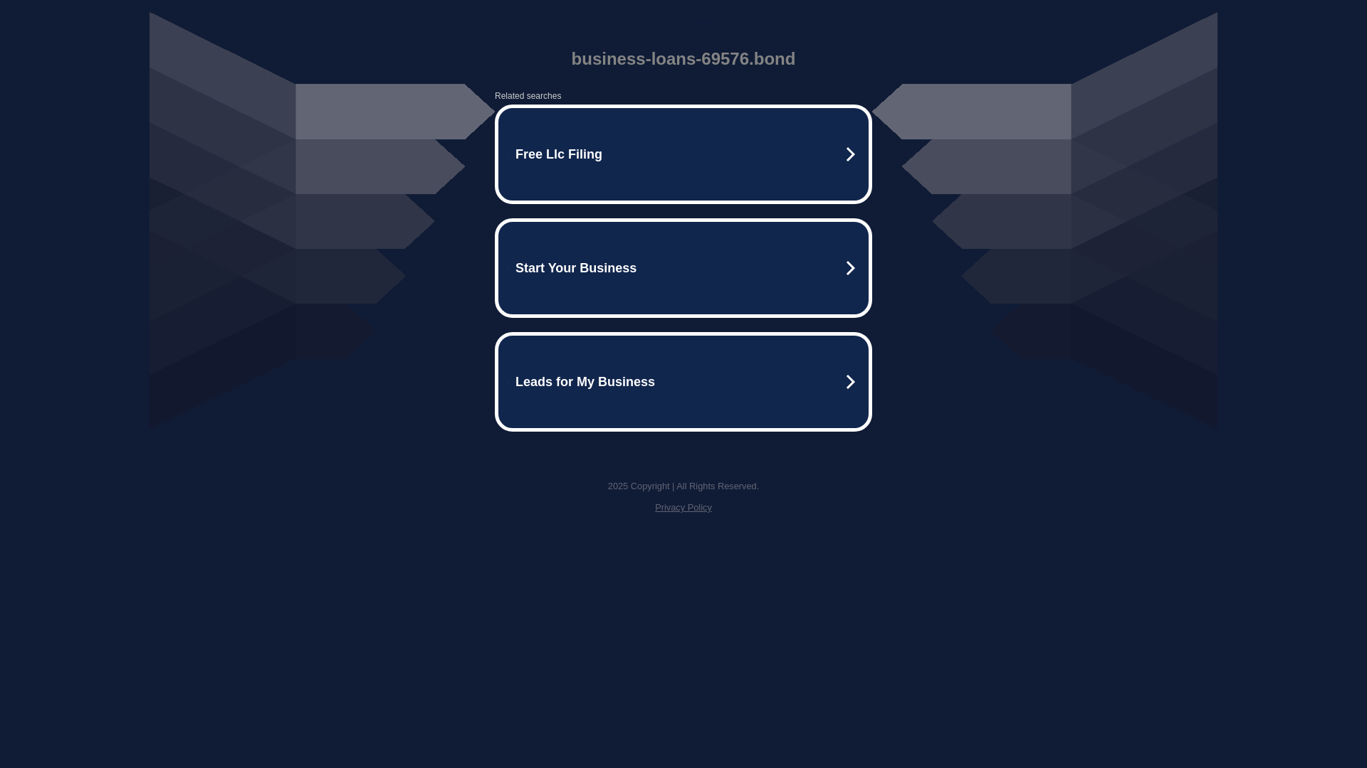 website screenshot of https://business-loans-69576.bond/