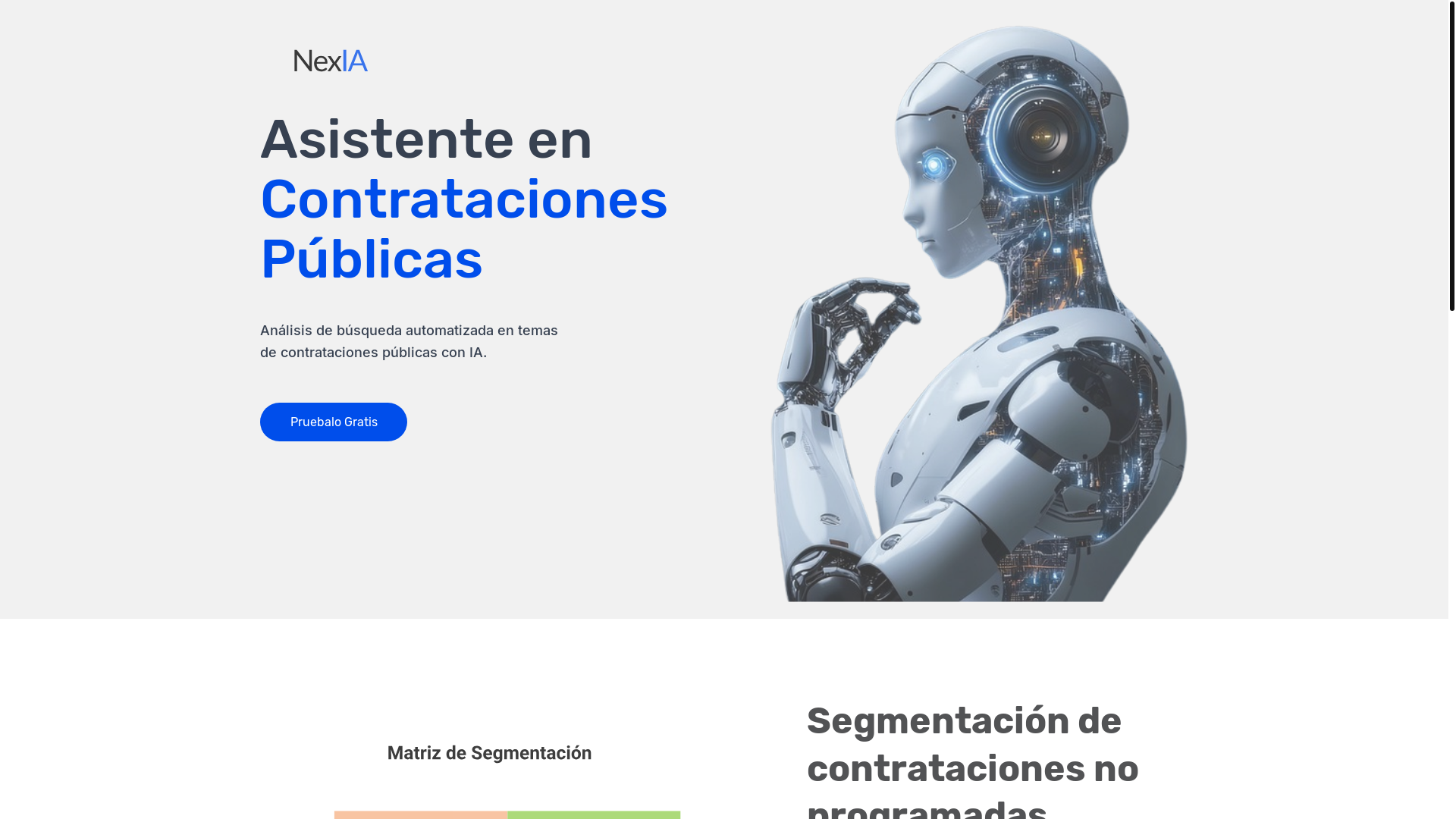 website screenshot of https://licitaia.lat/
