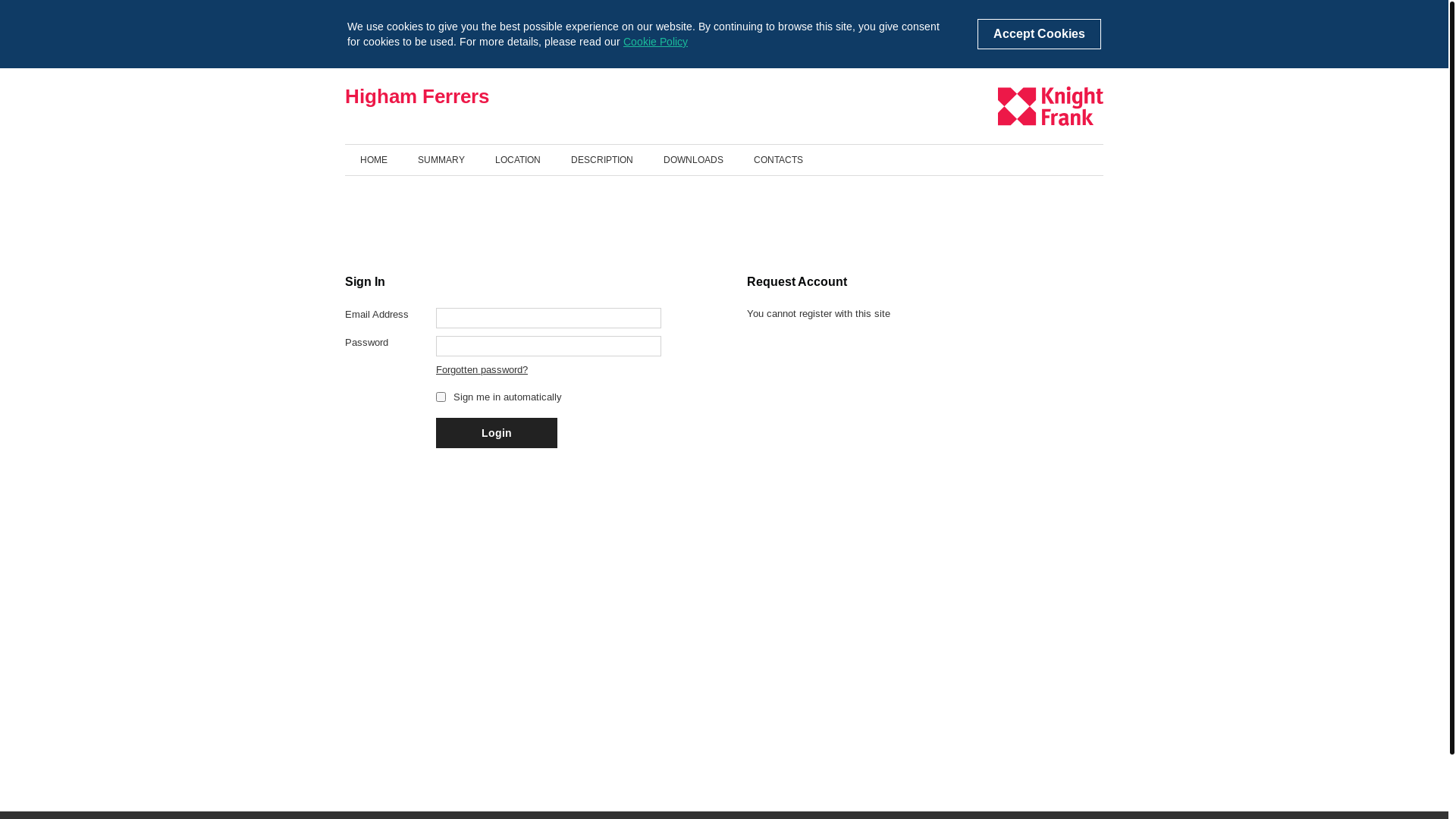 website screenshot of https://higham-ferrers.com/