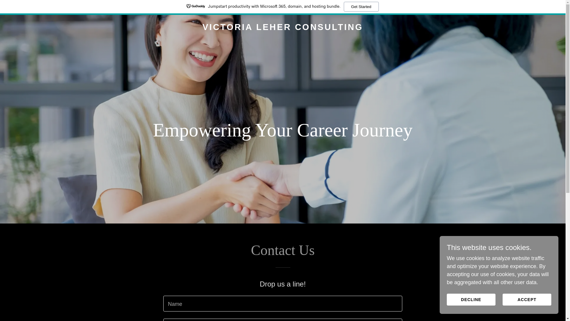 website screenshot of https://victorialeher.com/