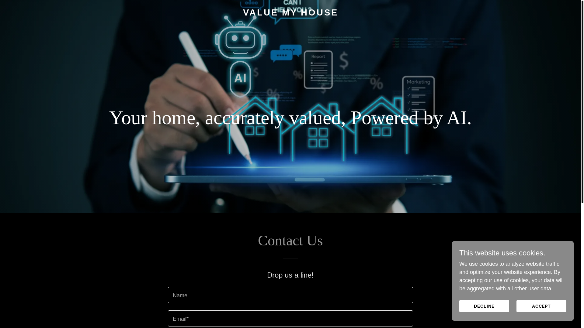 website screenshot of https://valuemyhouse.ai/