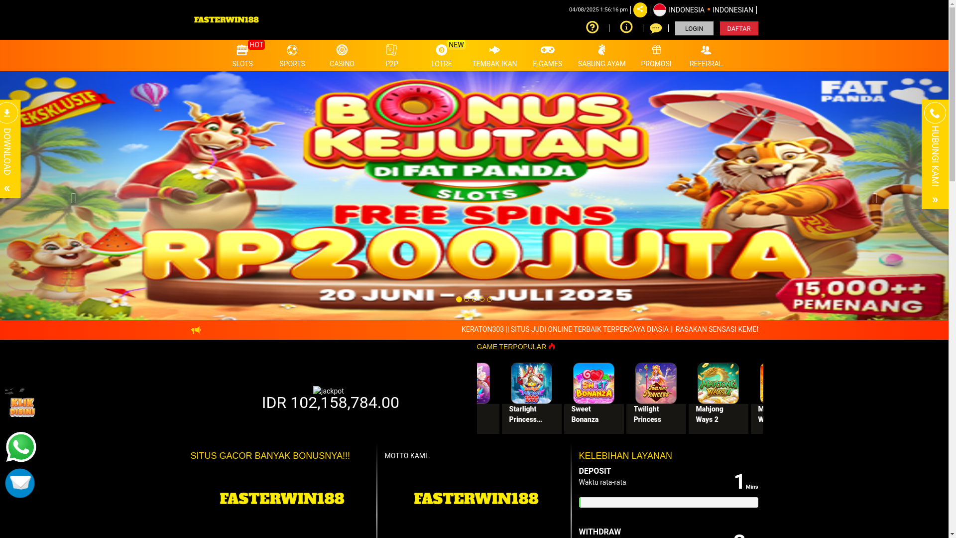 website screenshot of https://keraton303-gacor.shop/