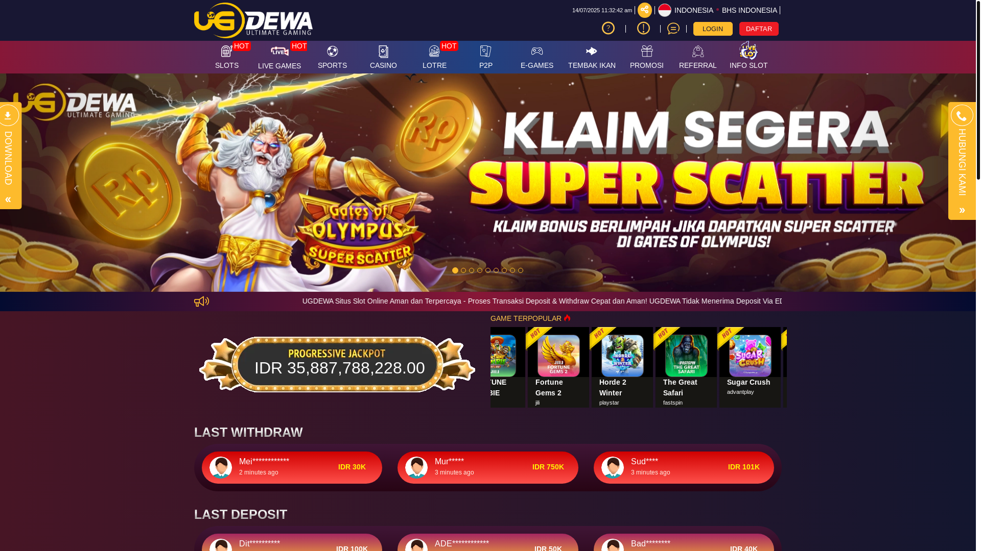 website screenshot of https://ugdewaboom.com/