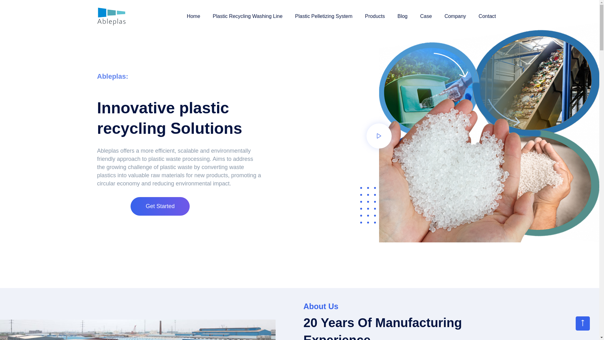 website screenshot of https://ableplas-machine.com/