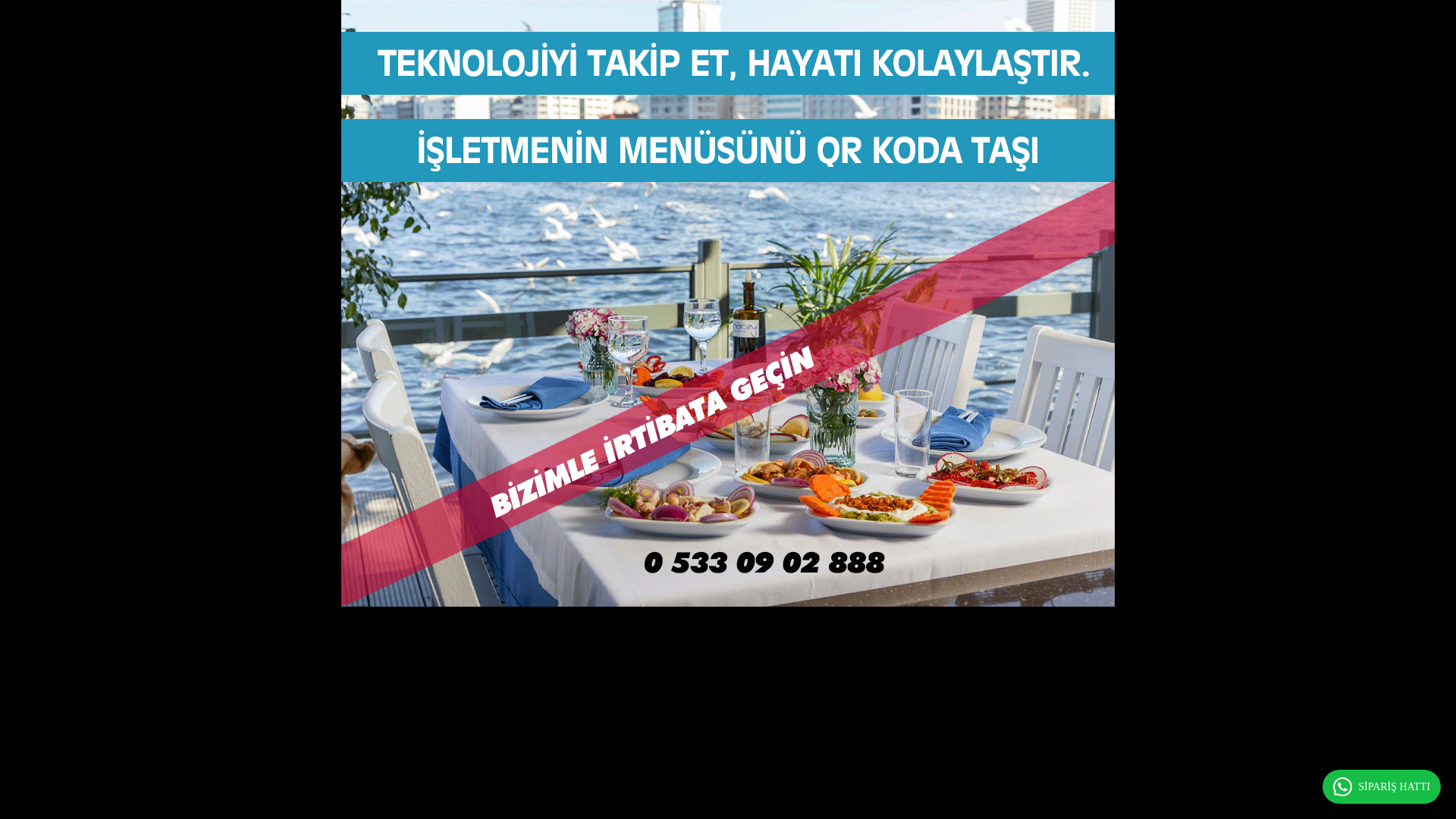 website screenshot of https://qrkodlamenu.com.tr/