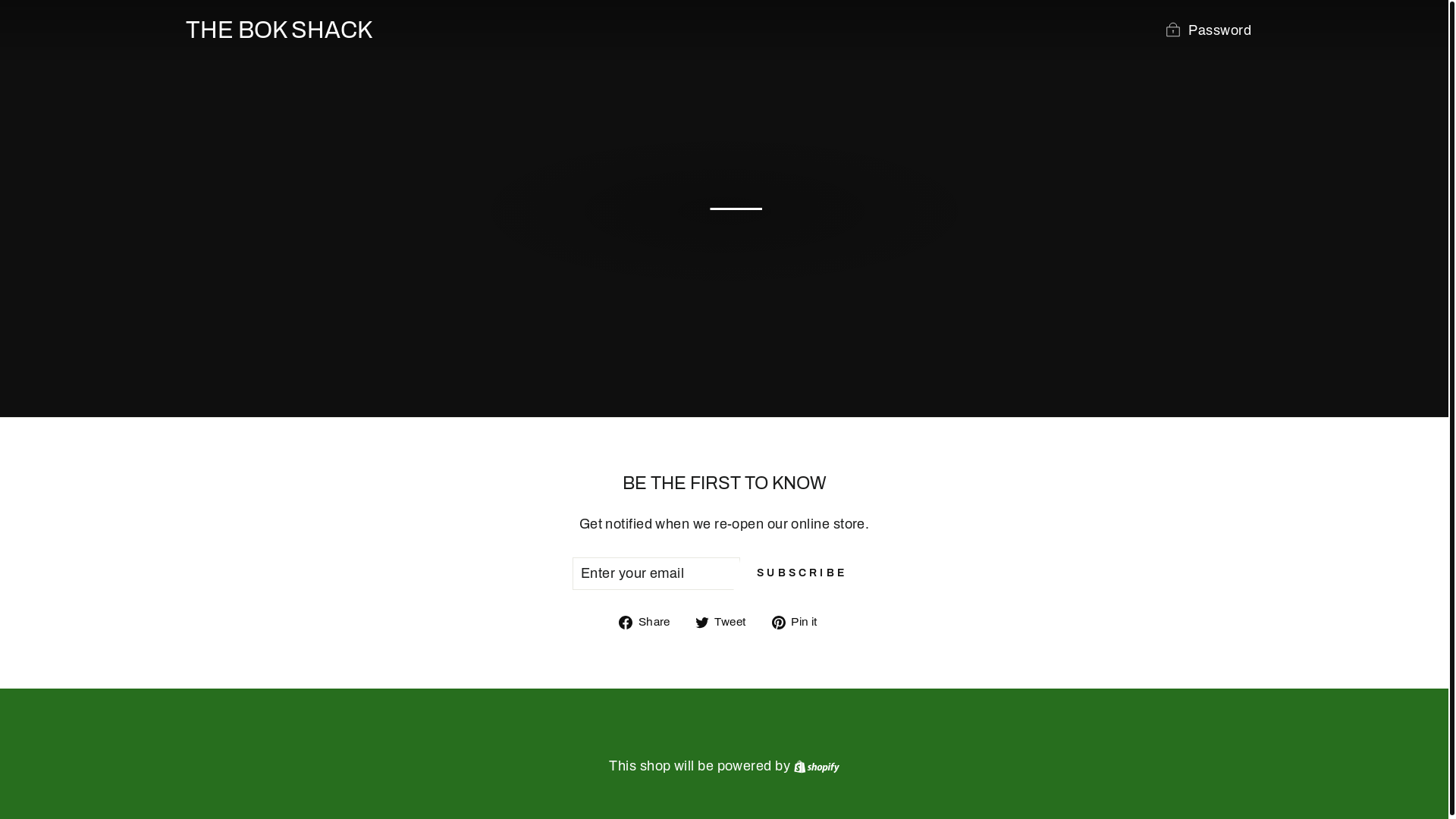 website screenshot of https://thebokshack.co.za/