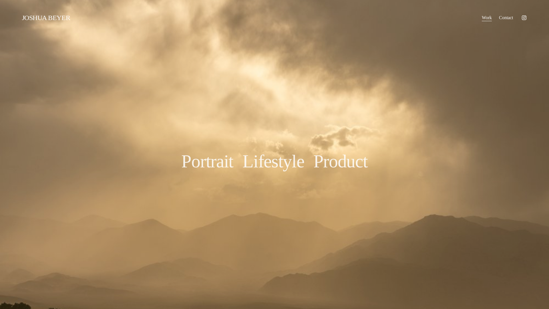 website screenshot of https://joshuabeyerphotography.com/