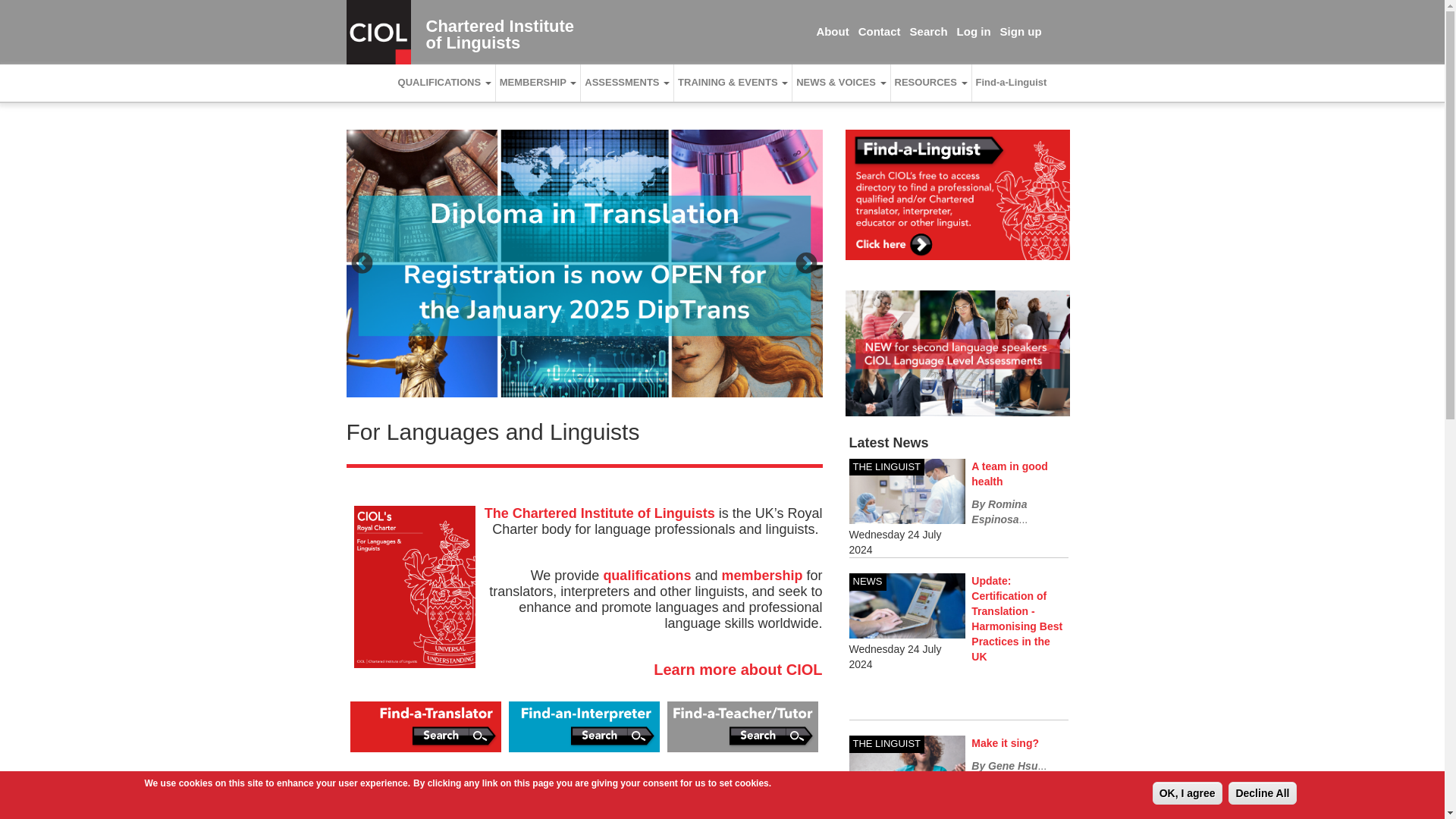 website screenshot of https://ciol-uat.opencloudcrm.co.uk/