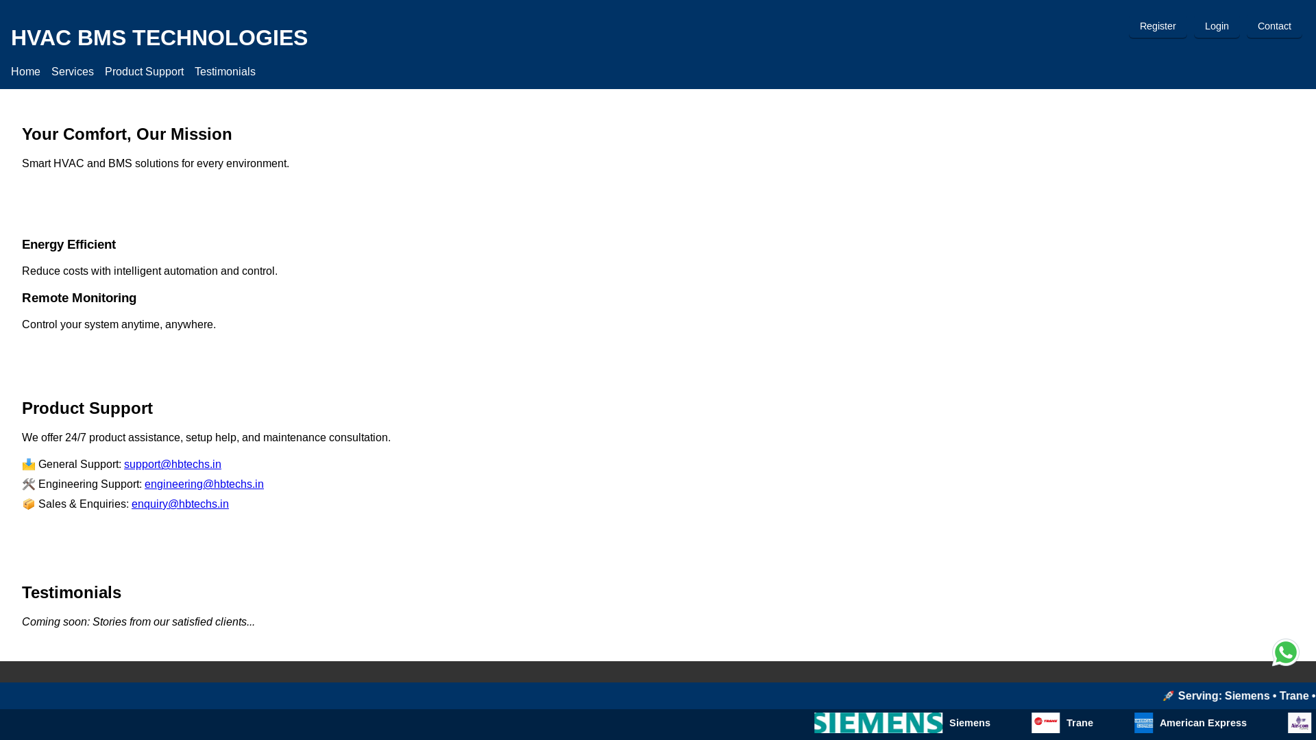 website screenshot of https://hbtechs.in/