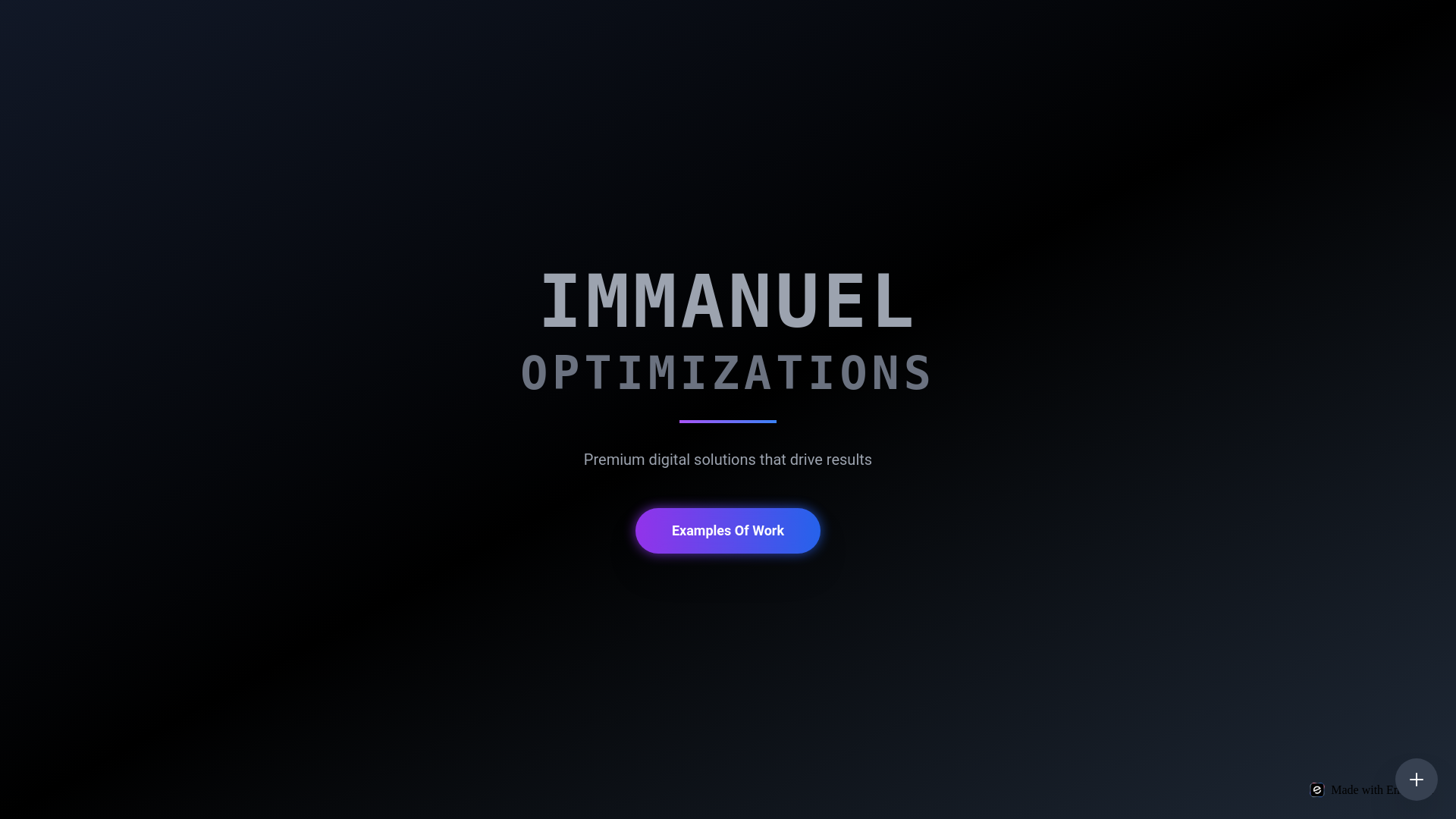 website screenshot of https://immanueloptimizations.info/