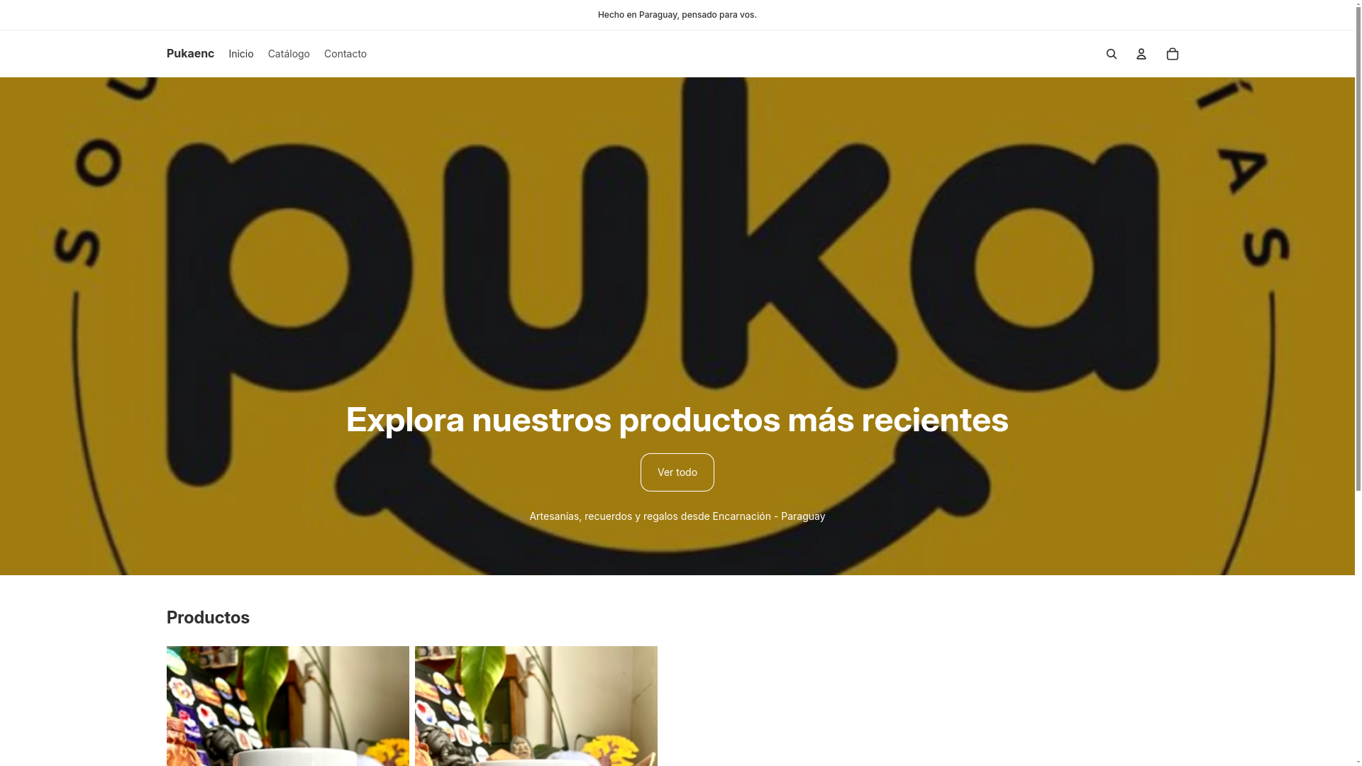 website screenshot of https://pukaenc.com/