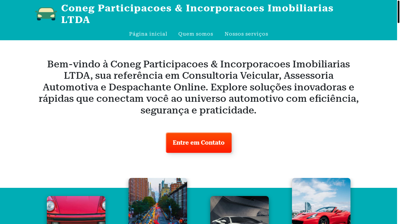 website screenshot of https://conegincorporacoes.site/