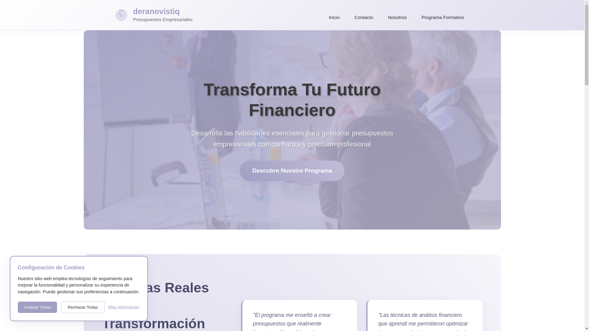 website screenshot of https://deranovistiq.com/