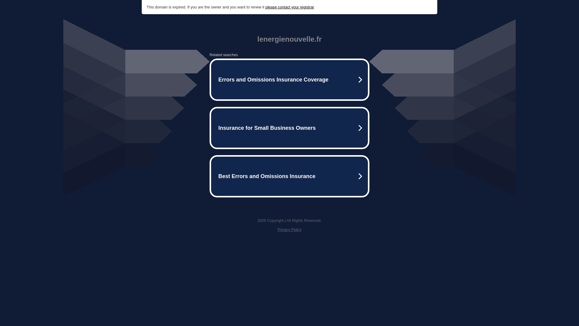 website screenshot of https://lenergienouvelle.fr/