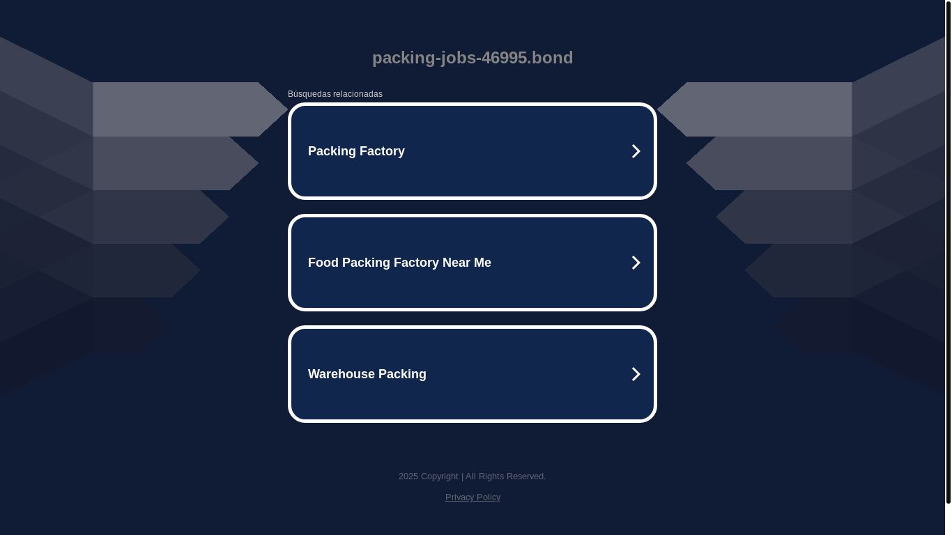 website screenshot of https://packing-jobs-46995.bond/