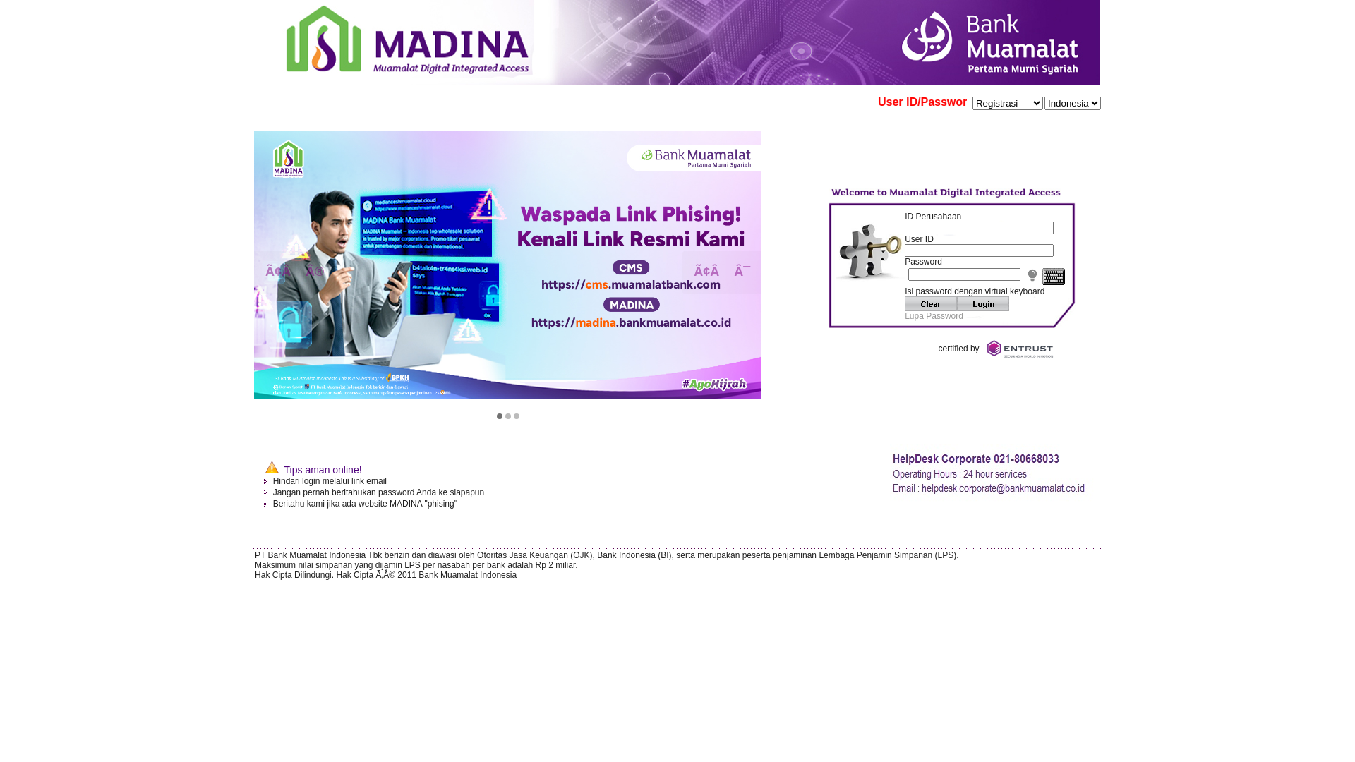 website screenshot of https://cmssyariah.web.id/