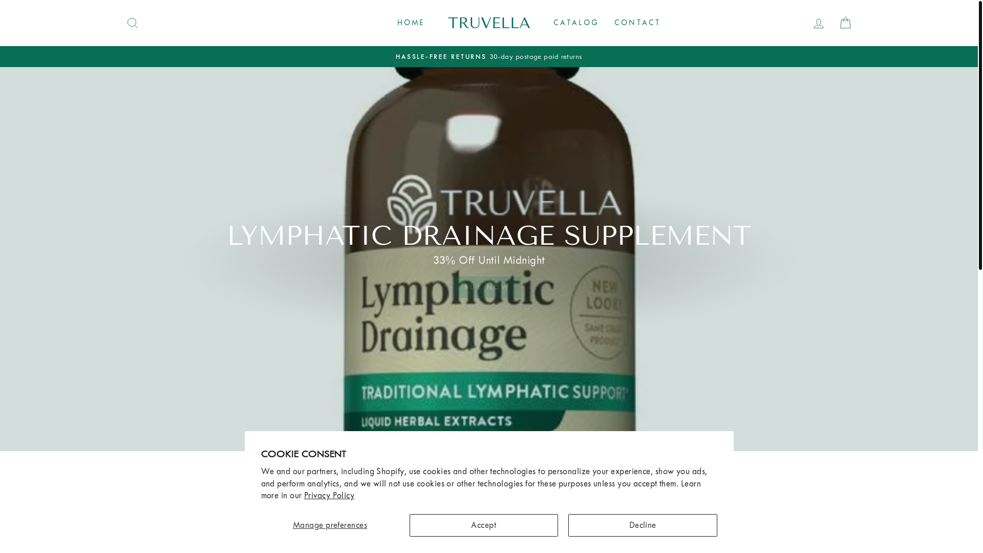 website screenshot of https://trytruvella.com/