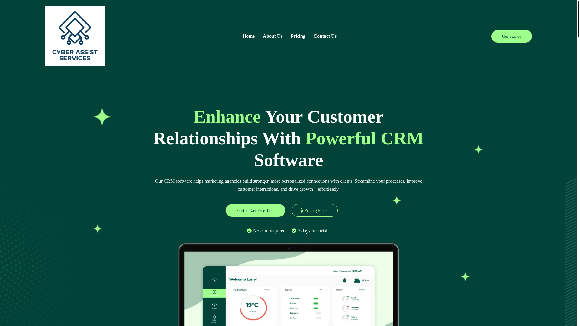 website screenshot of https://cyberassistservices.com/