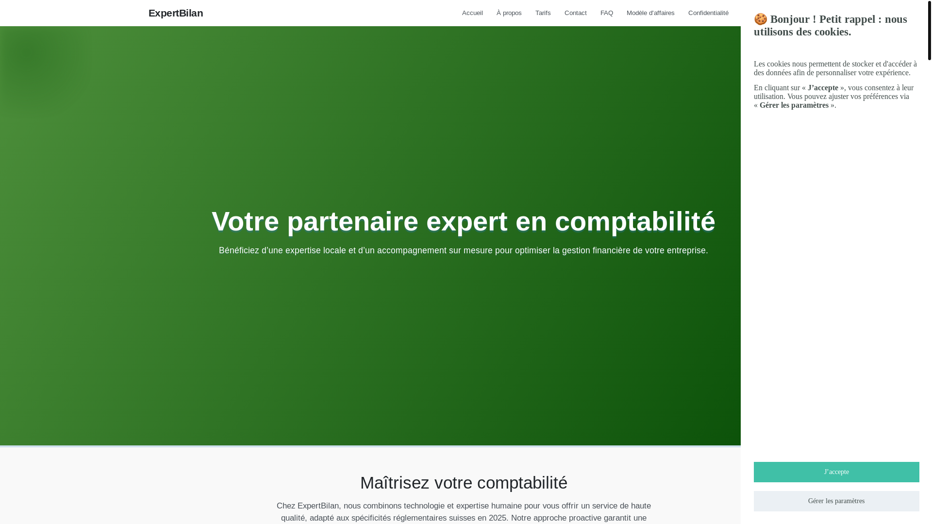 website screenshot of https://expertbilan.com/