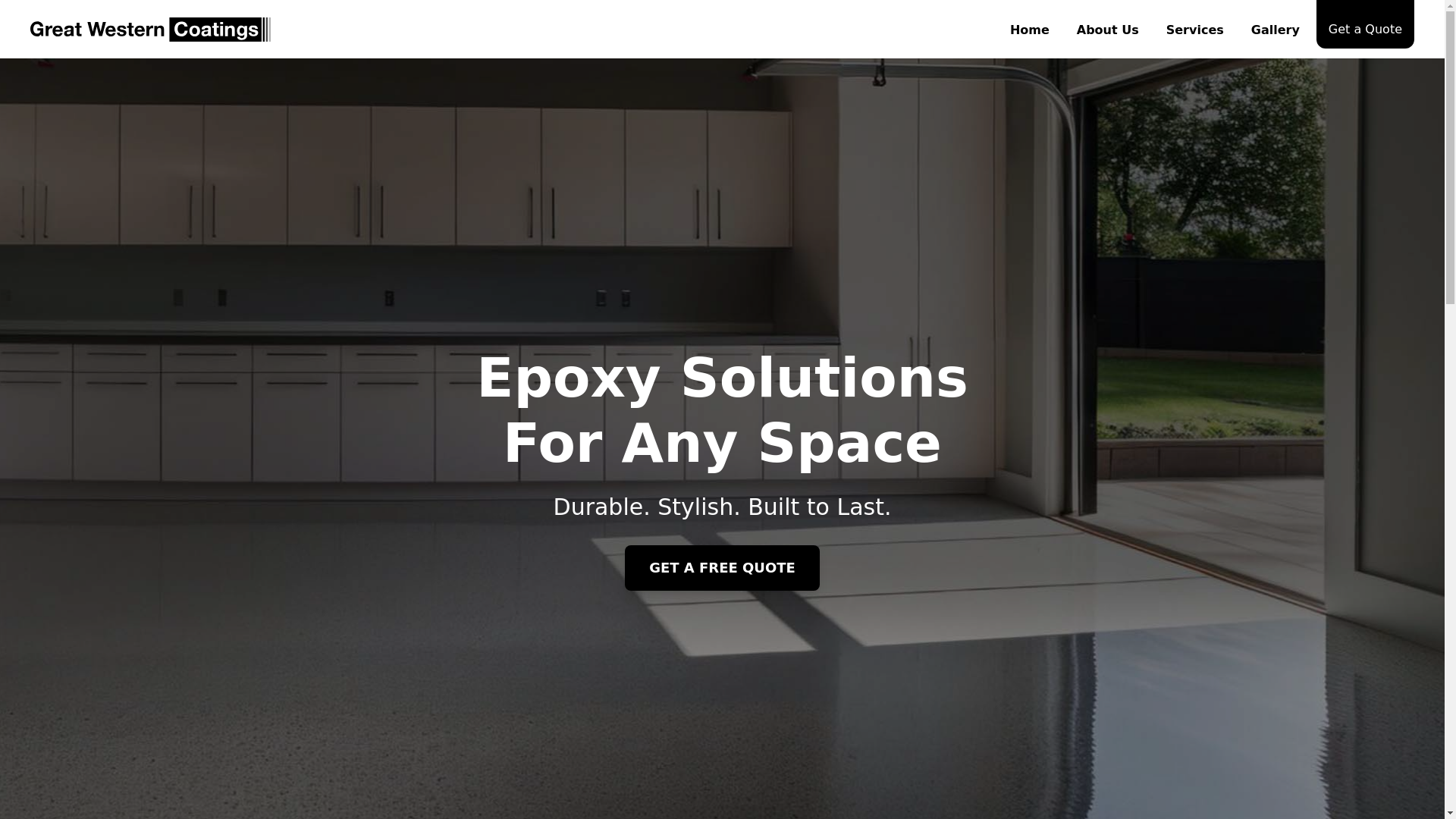 website screenshot of https://greatwesternepoxy.com/