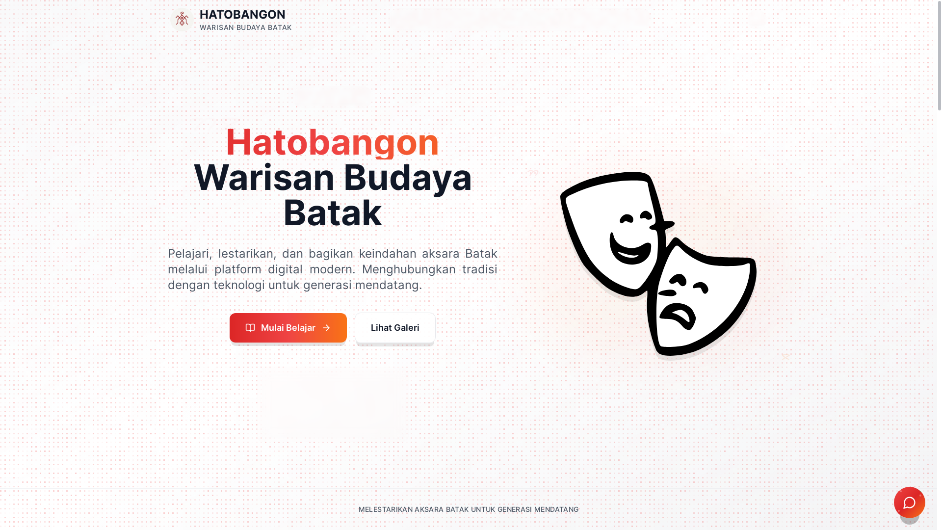 website screenshot of https://hatobangon.id/