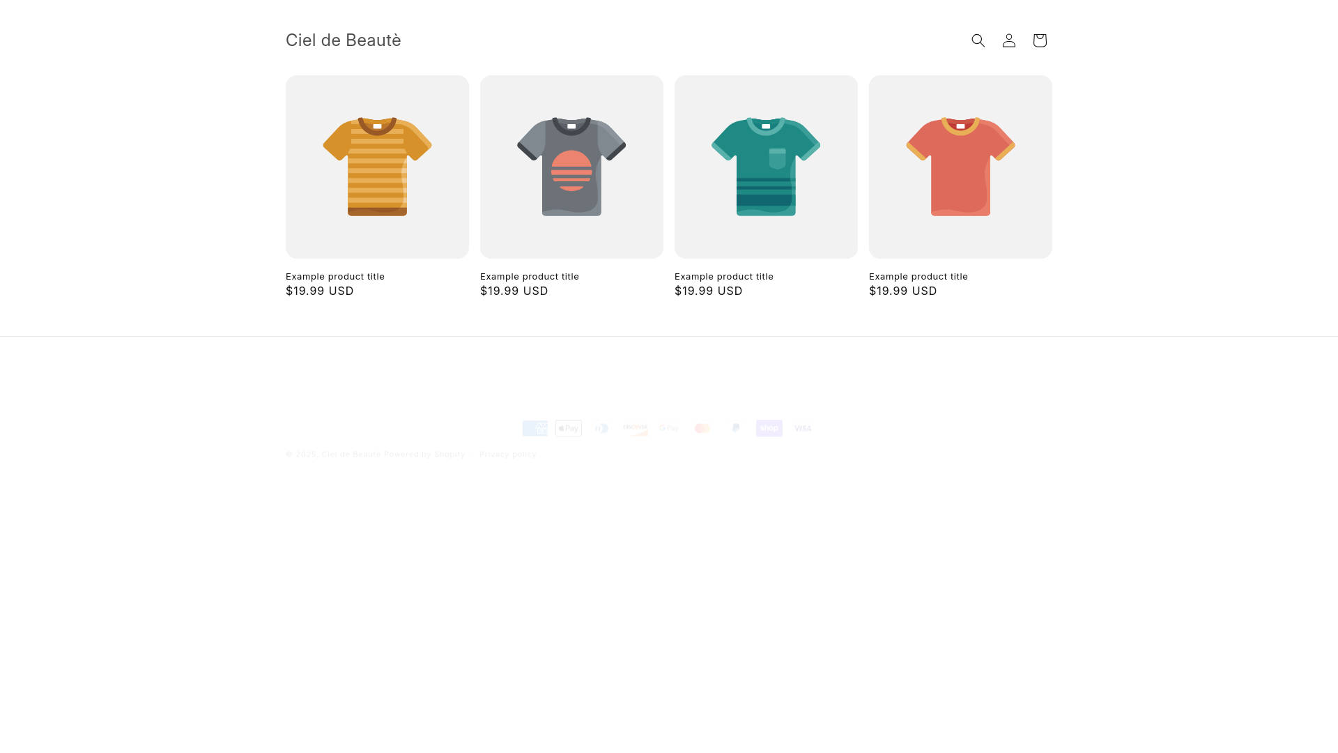 website screenshot of https://cieldebeauteusa.com/