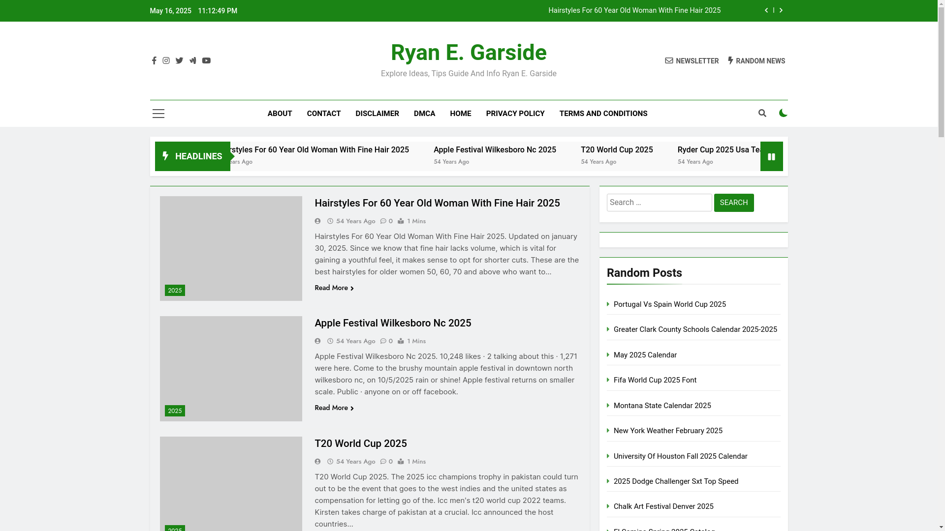 website screenshot of https://ryanegarside.pages.dev/