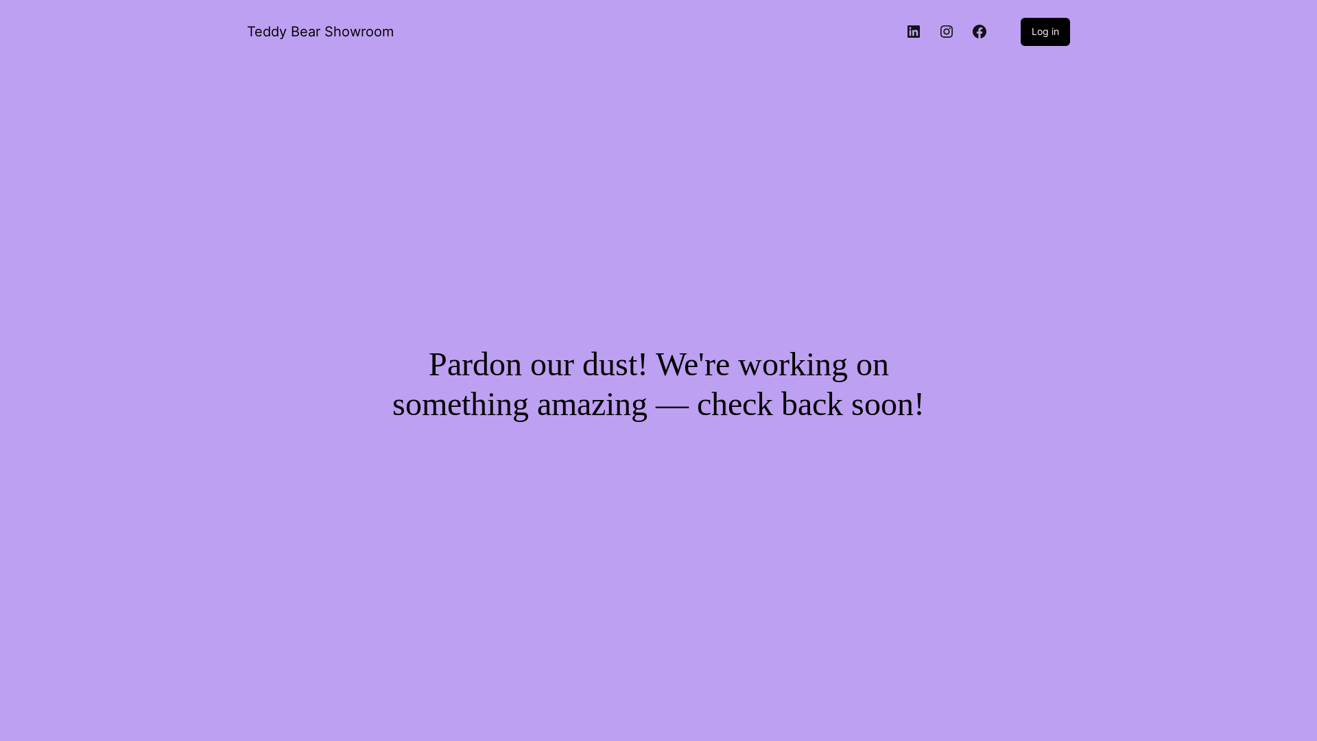 website screenshot of https://teddybearshowroom.com/