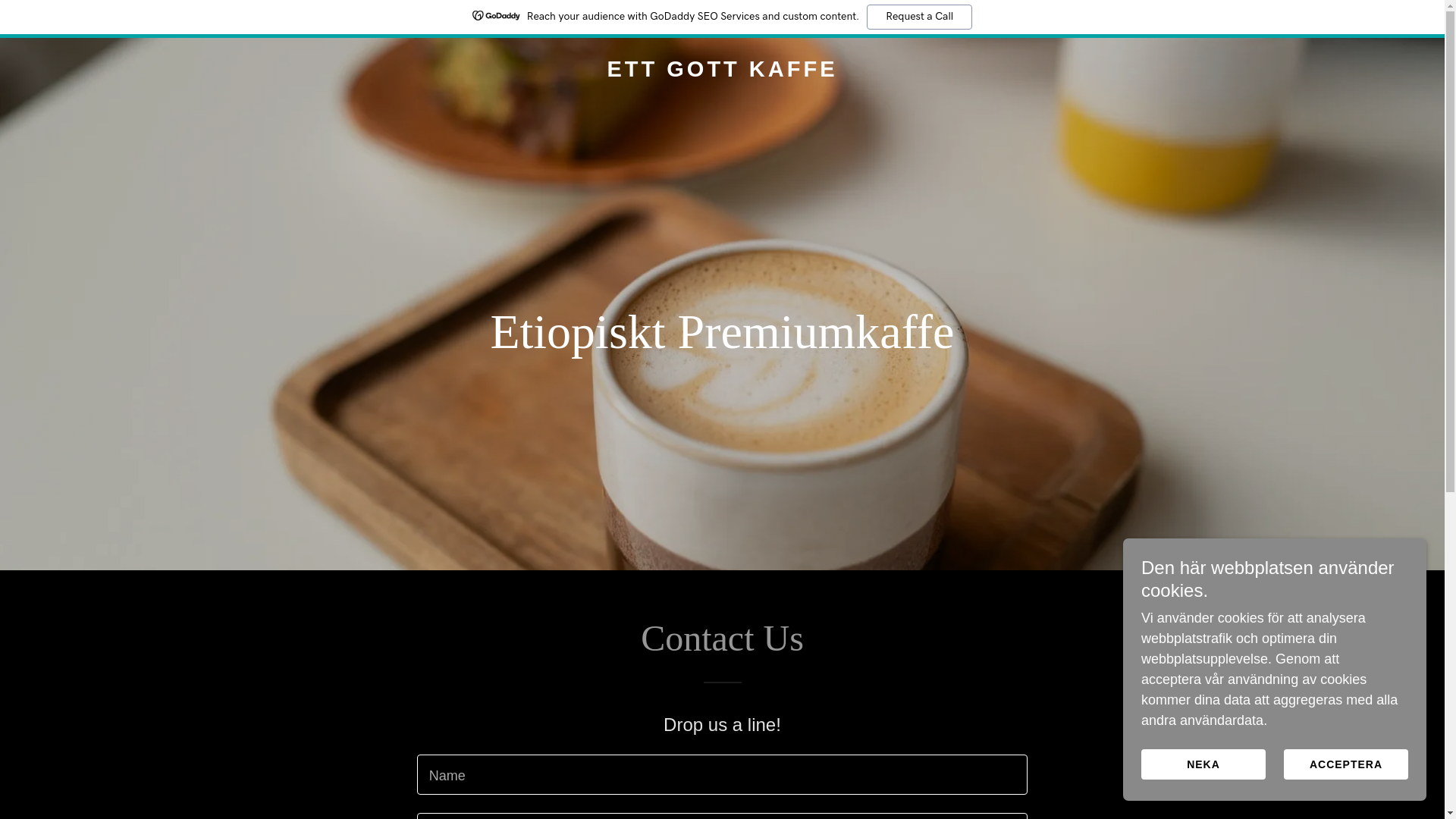 website screenshot of https://ettgottkaffe.se/