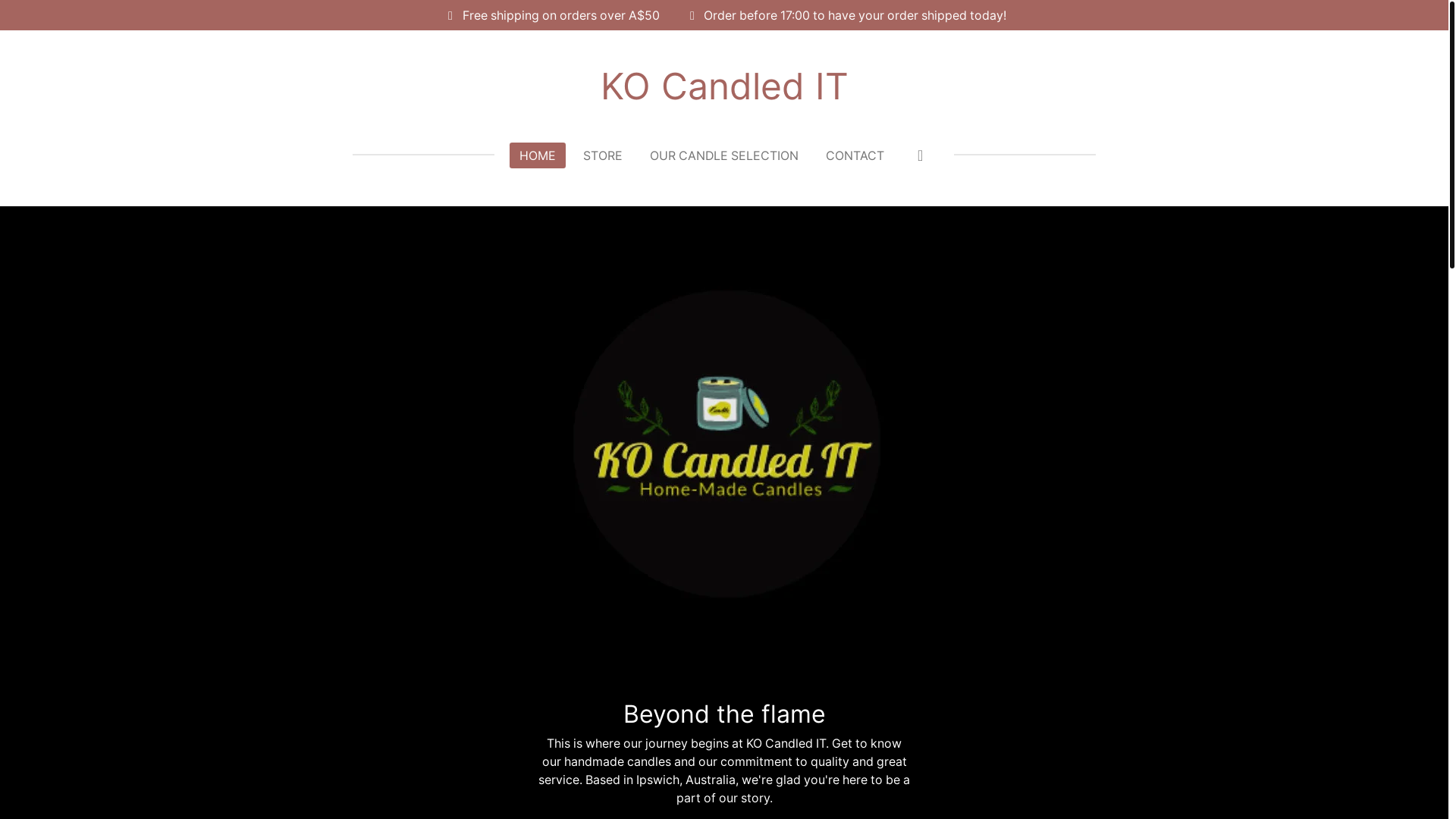 website screenshot of https://kocandledit.com/