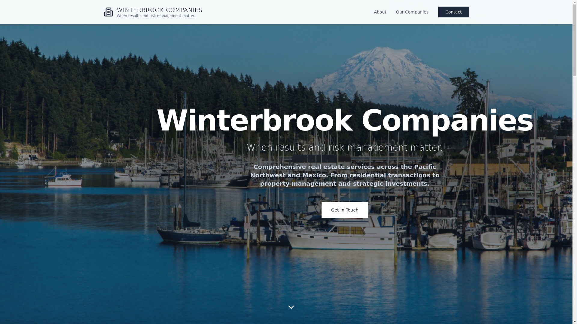 website screenshot of https://winterbrookcompanies.com/