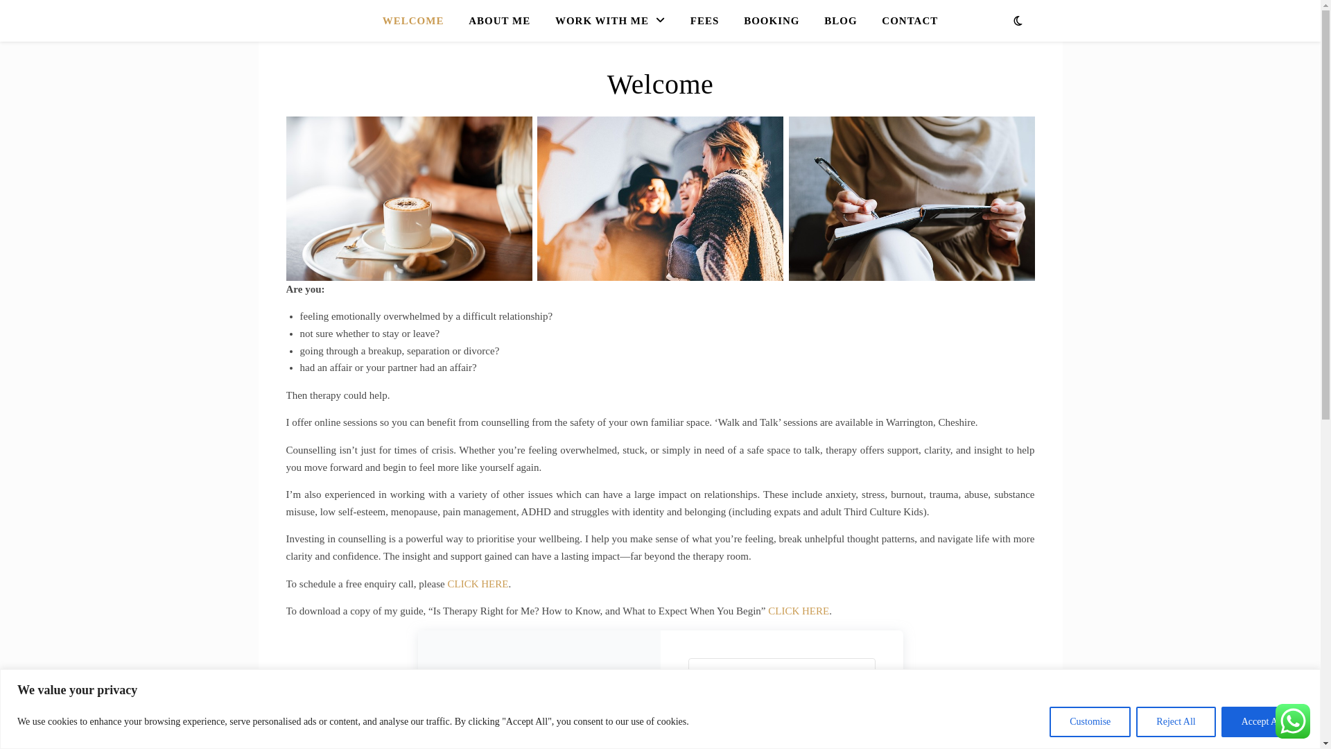 website screenshot of https://seaviewtherapy.co.uk/